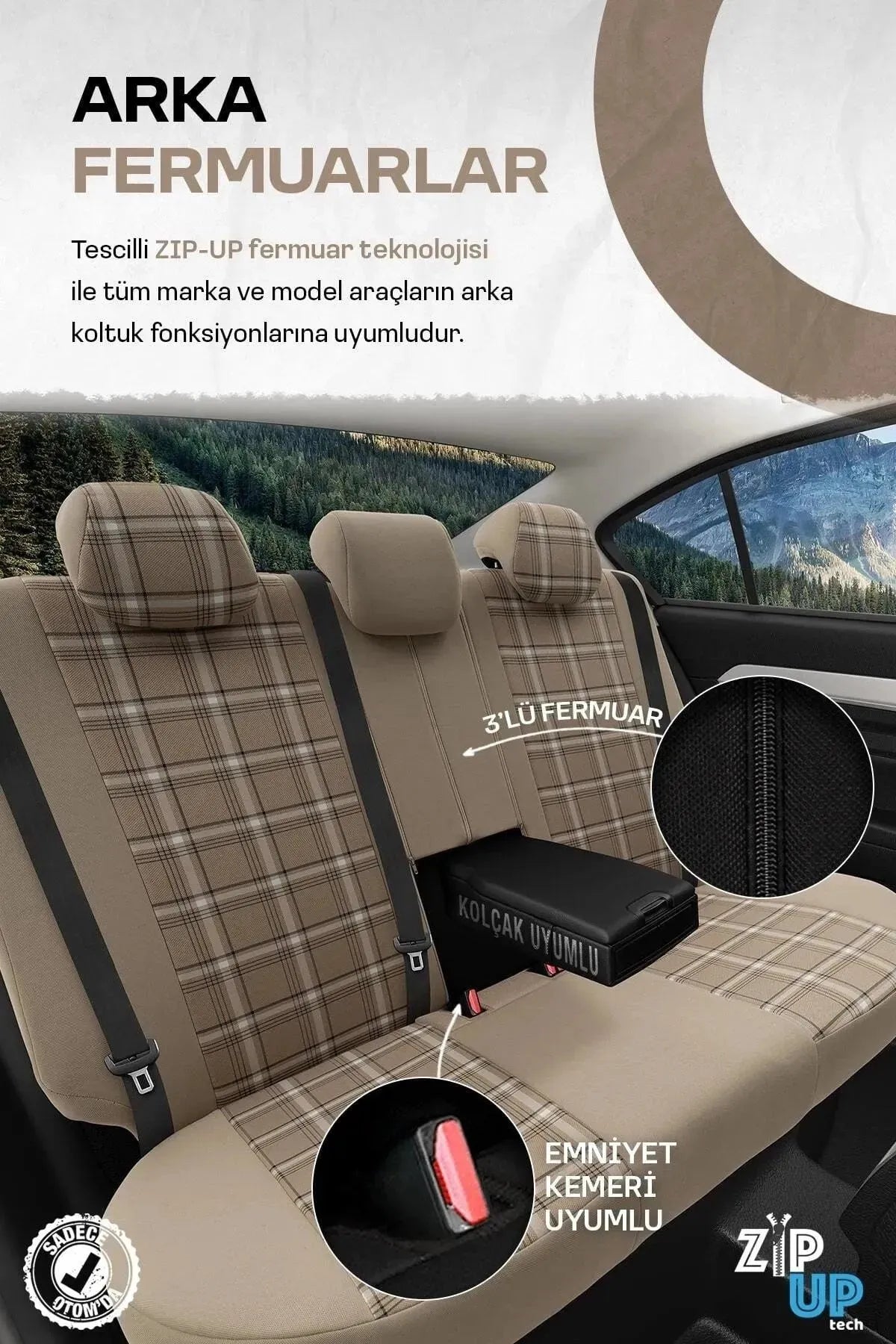Otom Gti Sports Design Ekstra Destekli Oto Koltuk Kılıfı