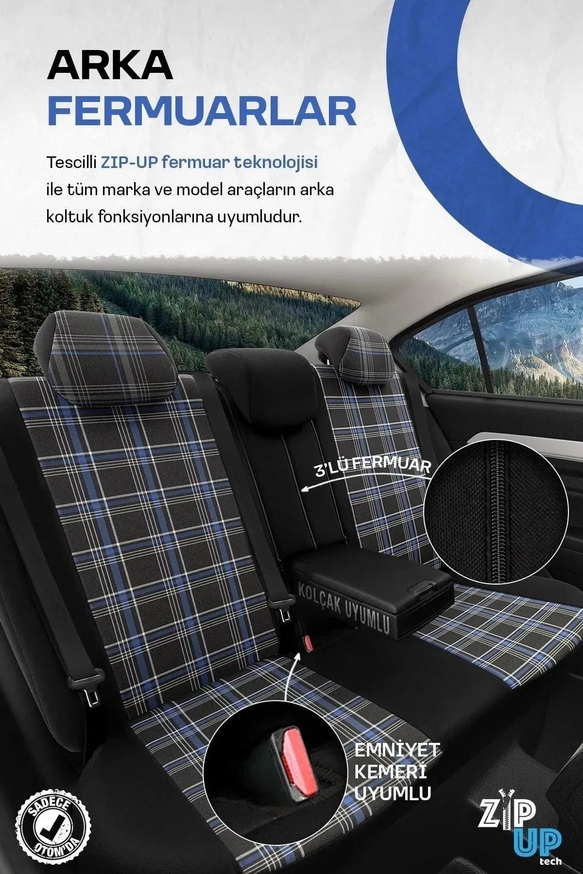 Otom Gti Sports Design Ekstra Destekli Oto Koltuk Kılıfı