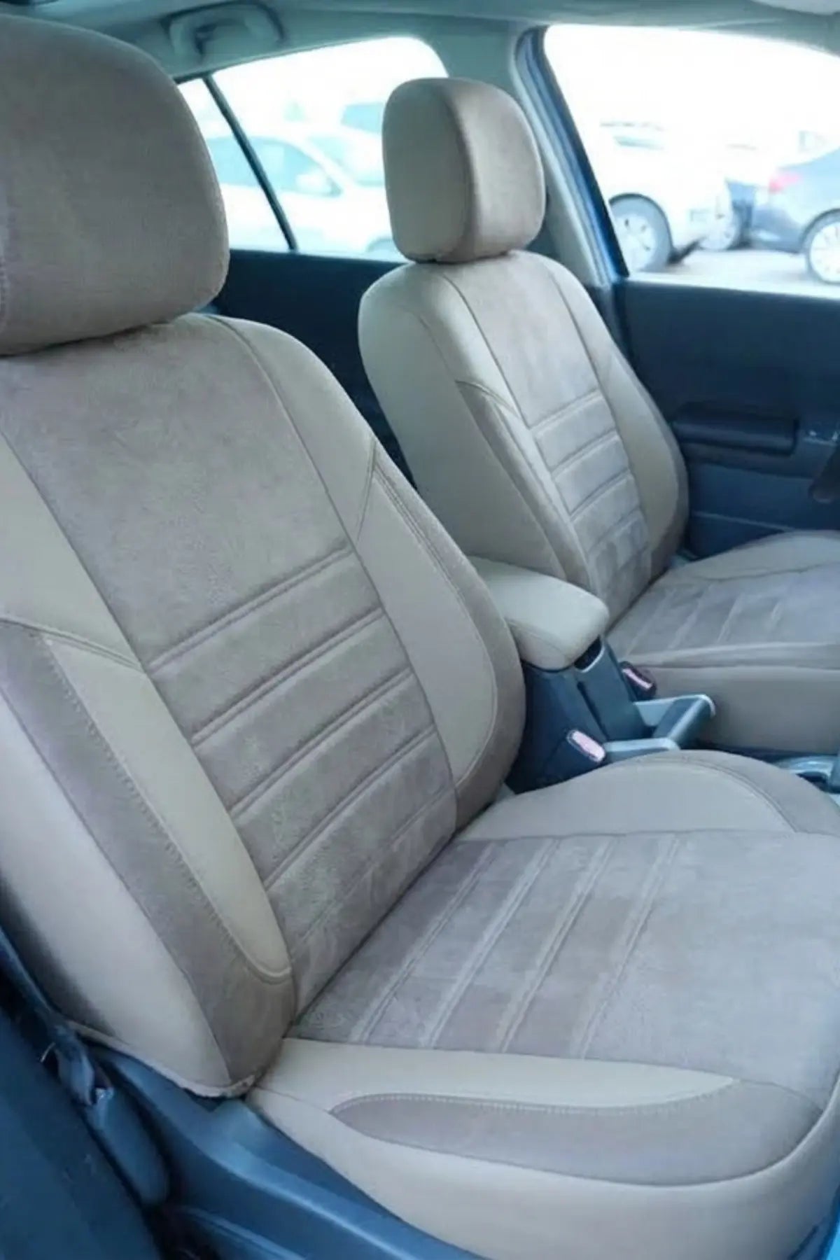 Renault Megane 2004-2010 Araca Özel Koltuk Kılıfı Milano Design Bej Bej Krem