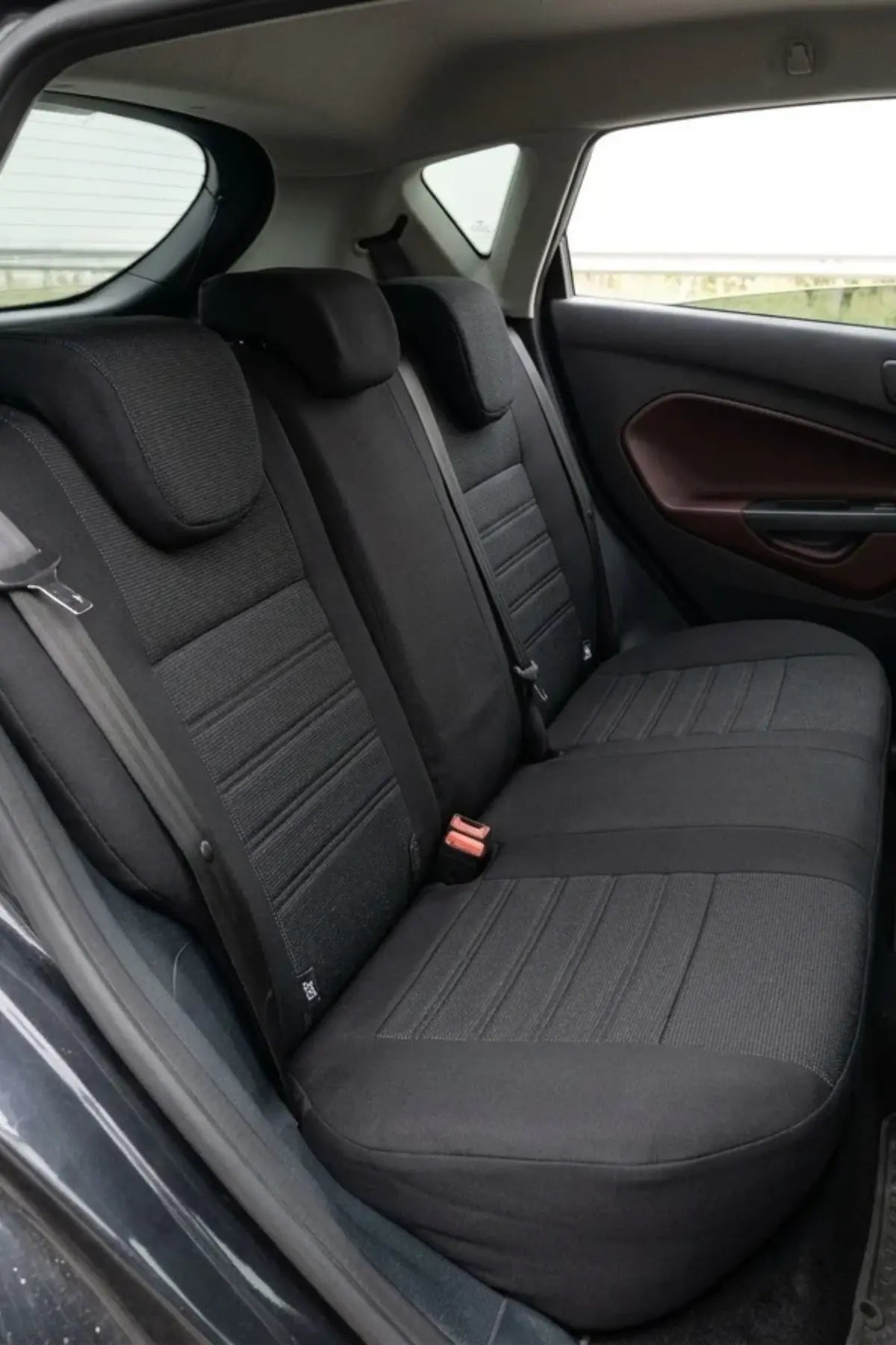 Ford Fiesta 2008 - 2017 Araca Özel Koltuk Kılıfı Original Design Siyah Siyah Füme