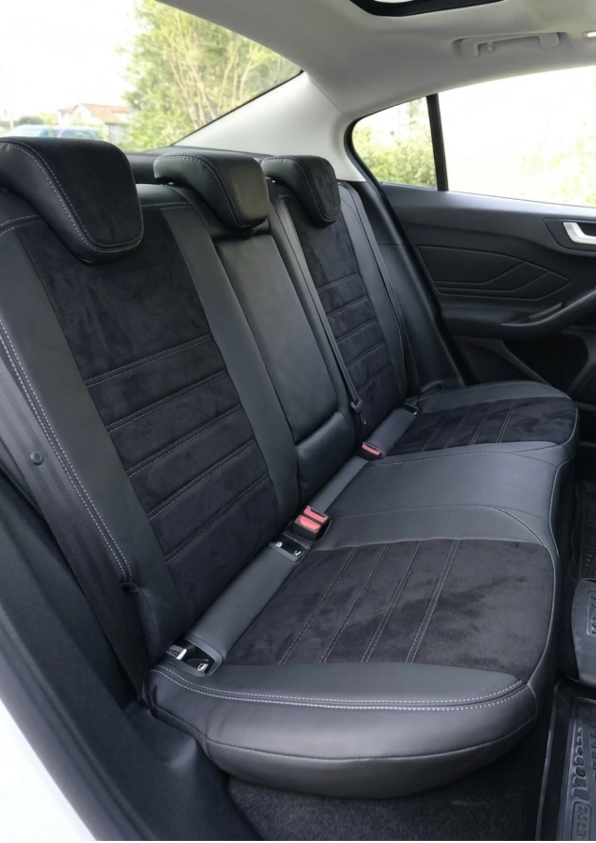 Ford Focus 2018 Sonrası Araca Özel Koltuk Kılıfı London Design Siyah Siyah Füme
