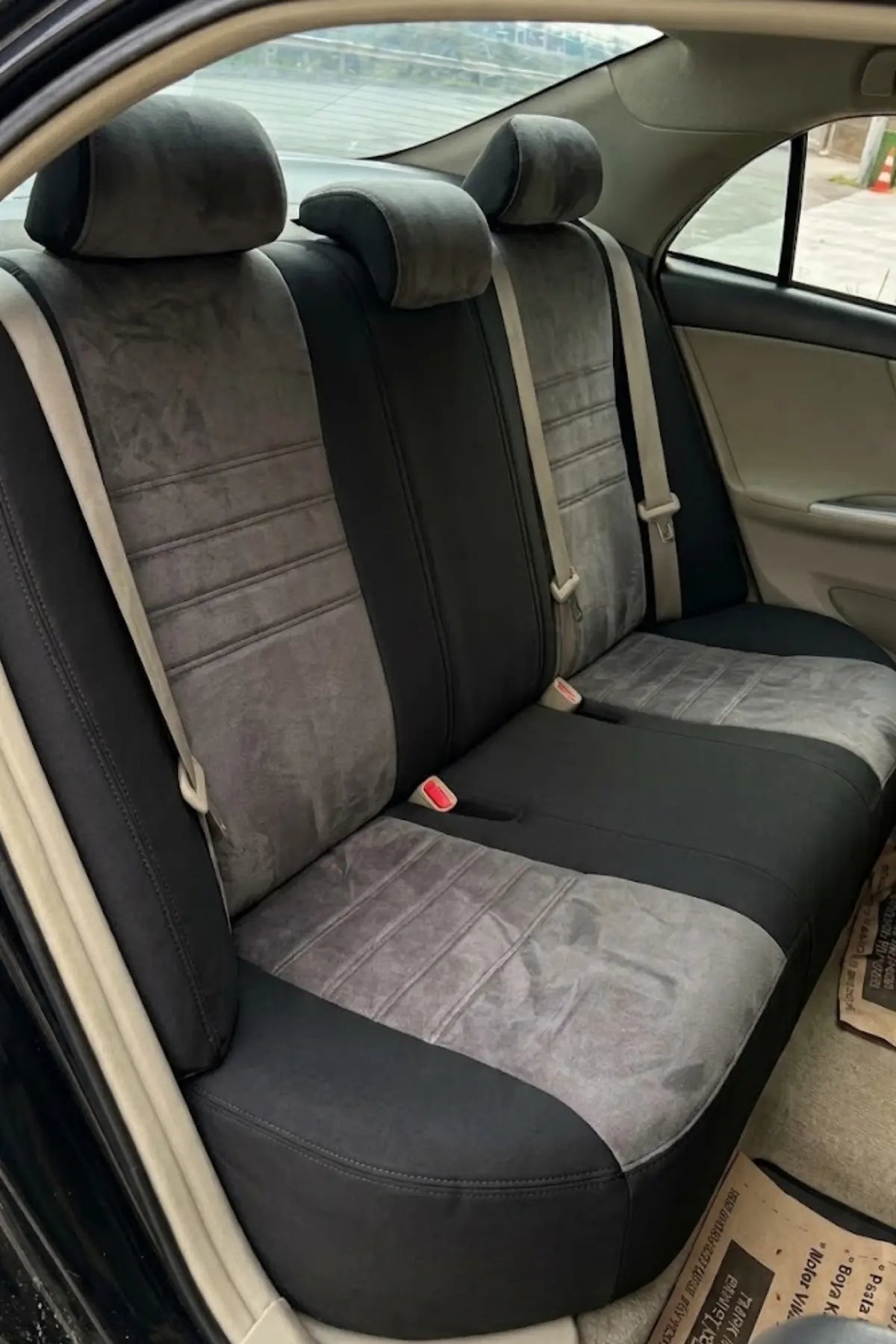 Toyota Corolla 2007 - 2013 Araca Özel Koltuk Kılıfı London Design Füme Siyah Füme