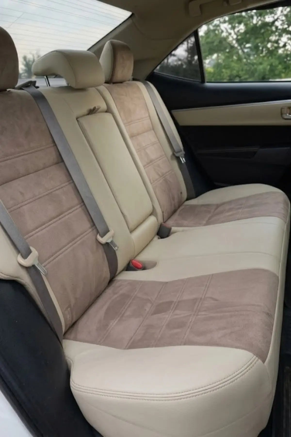 Toyota Corolla 2013 - 2018 Araca Özel Koltuk Kılıfı London Design Bej Bej Krem