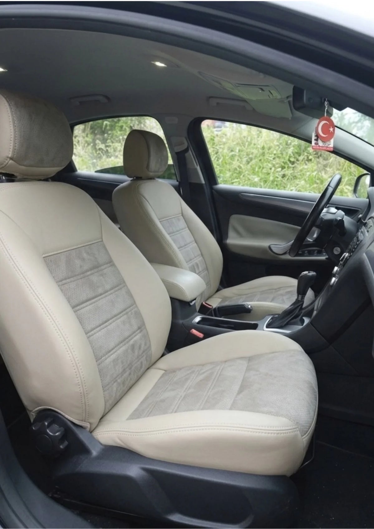 Ford Mondeo 2007-2014 Araca Özel Koltuk Kılıfı London Design Bej Bej Krem