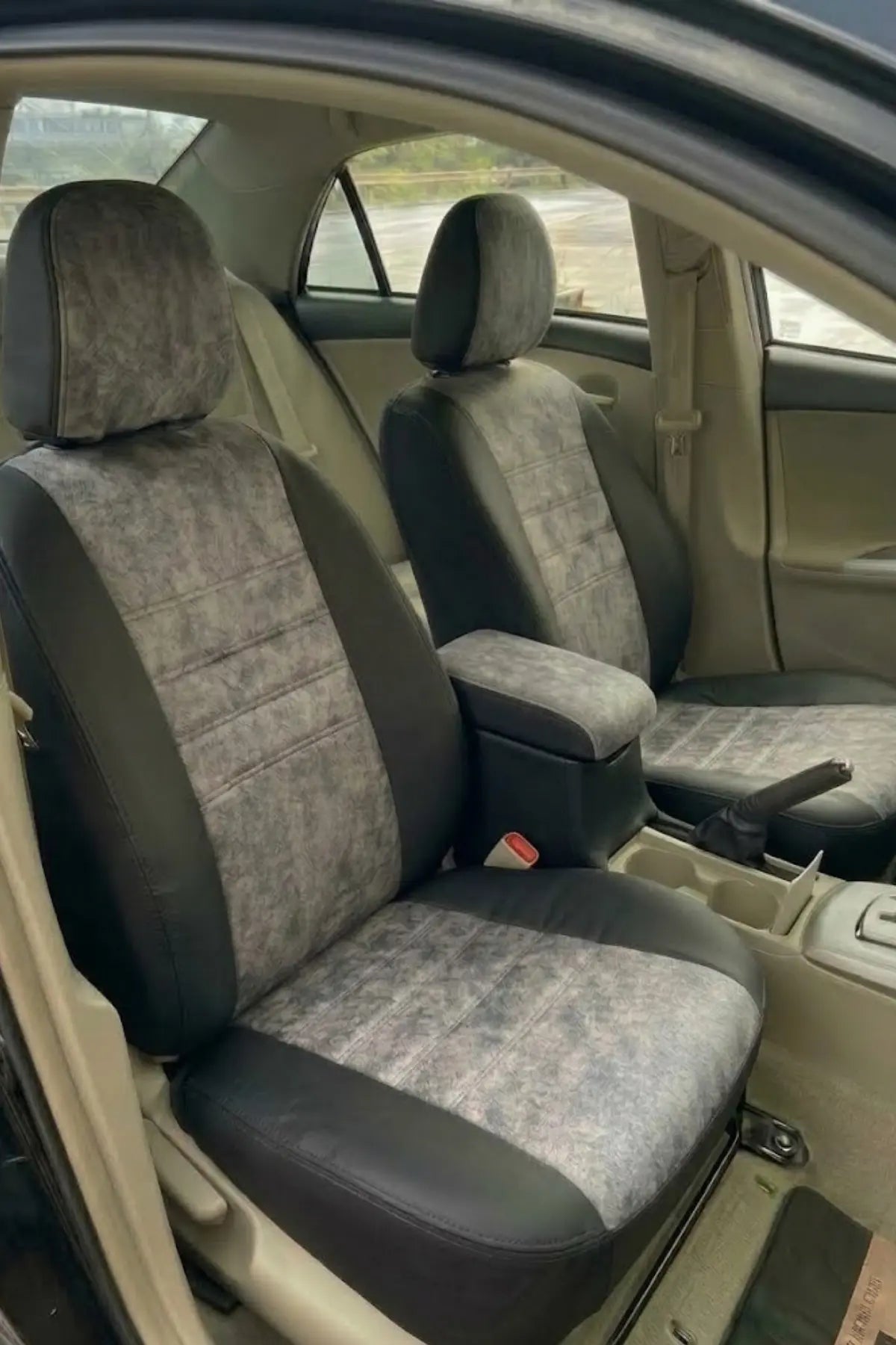 Toyota Corolla 2007 - 2013 Araca Özel Koltuk Kılıfı Milano Design Füme Siyah Füme