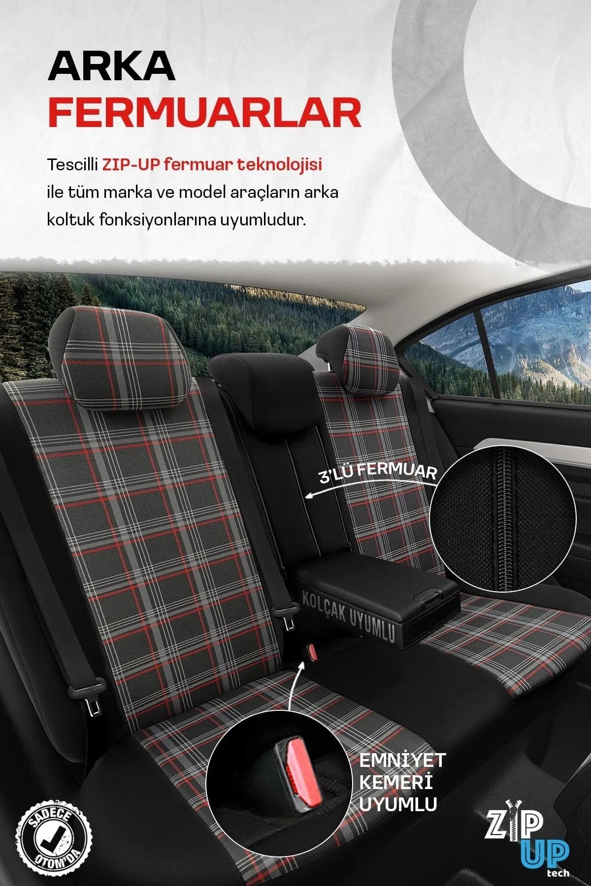 Otom Gti Sports Design Ekstra Destekli Oto Koltuk Kılıfı