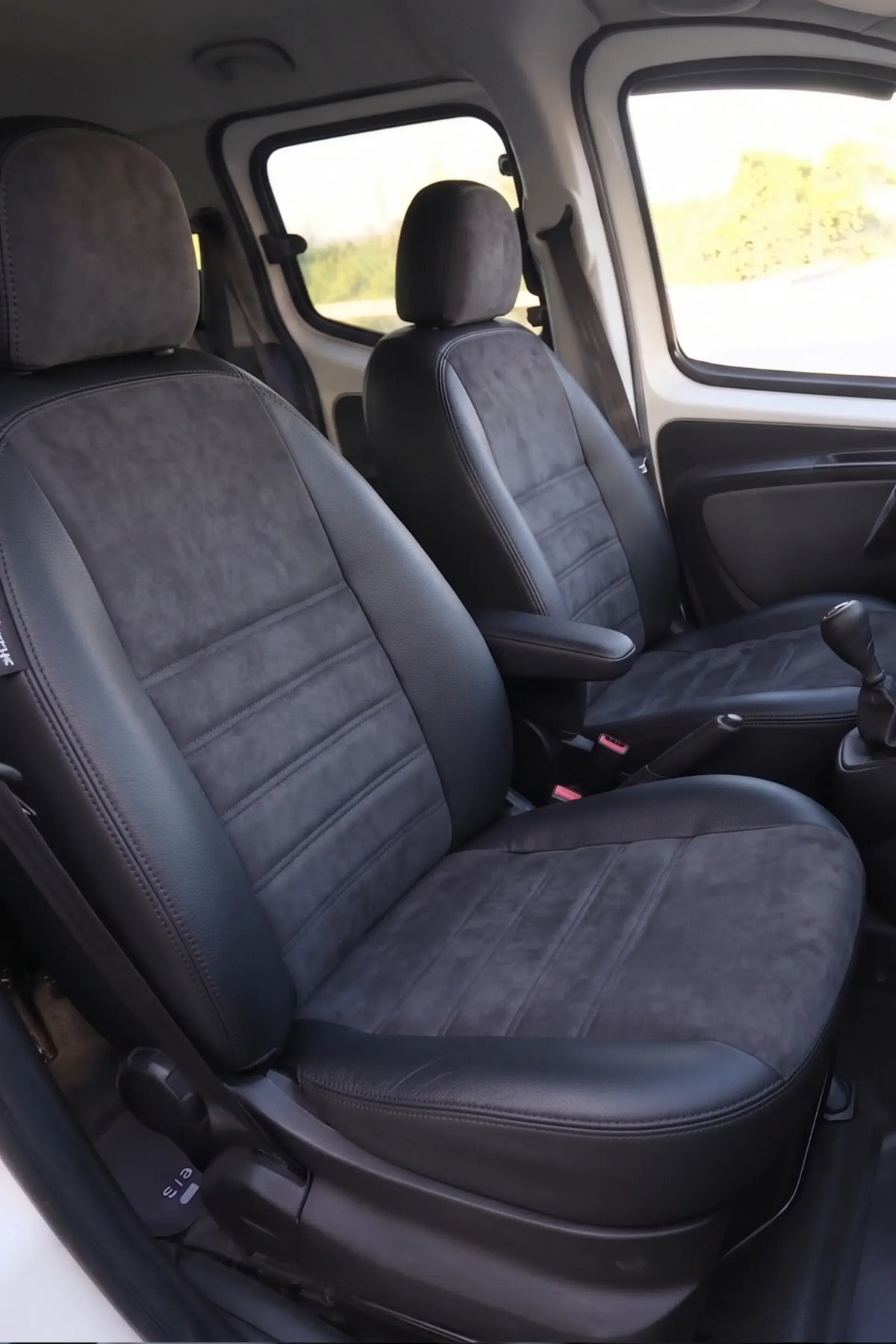 Fiat Fiorino 2008 Sonrası Araca Özel Koltuk Kılıfı Milano Design Siyah Siyah Siyah