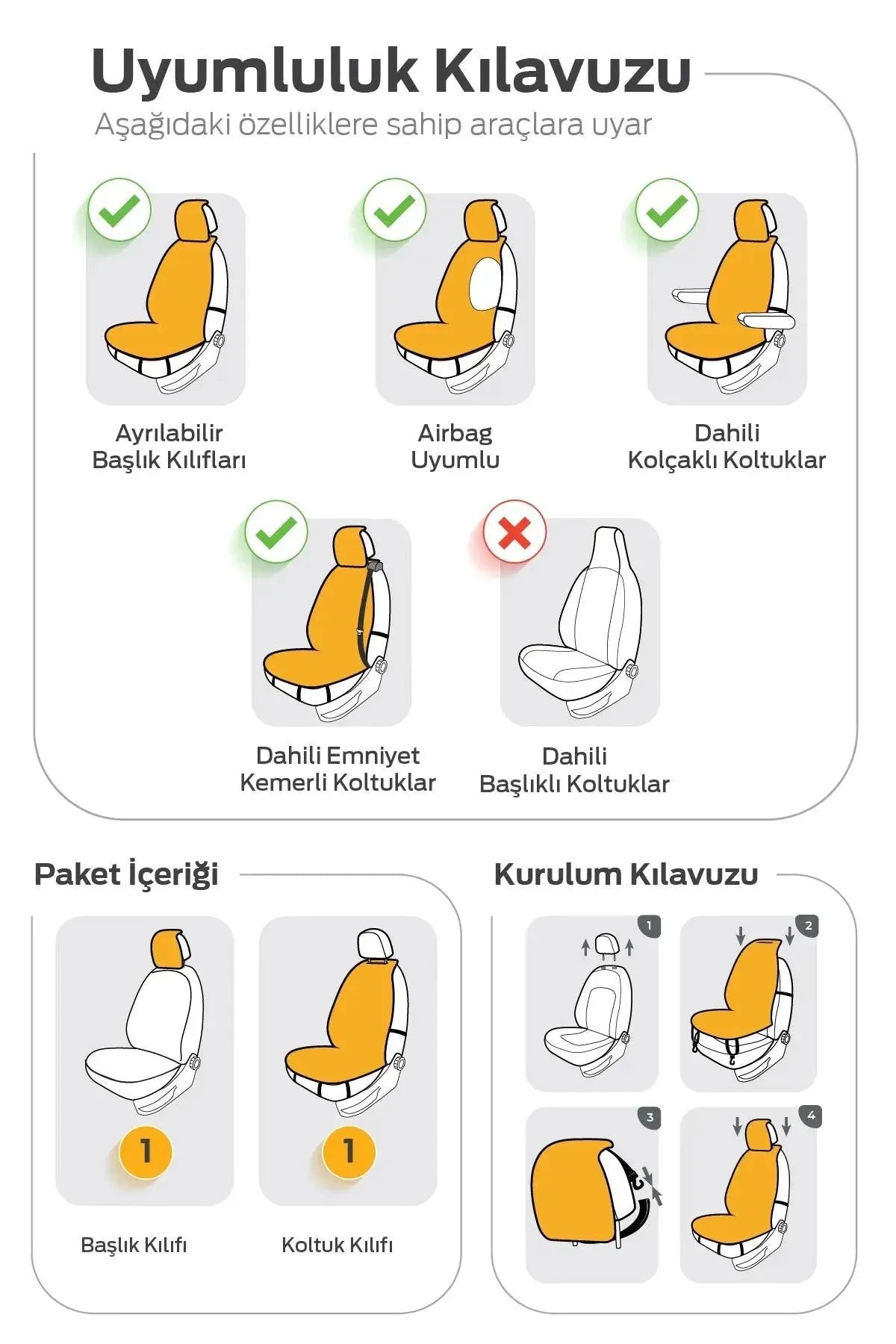 Otom Active Pro Design Koruyucu Oto Koltuk Minderi - OtomBayi