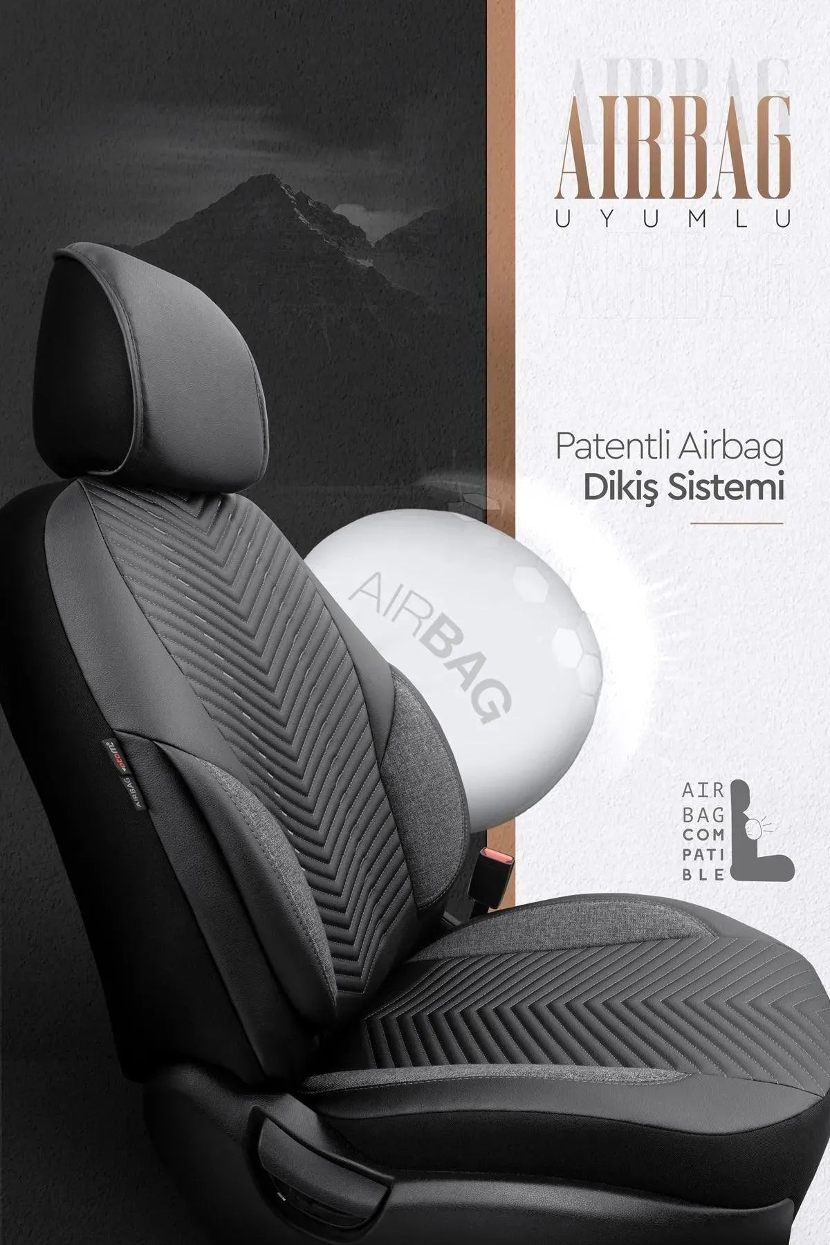 Otom Advanced Design Universal Deri Oto Koltuk Kılıfı - OtomBayi