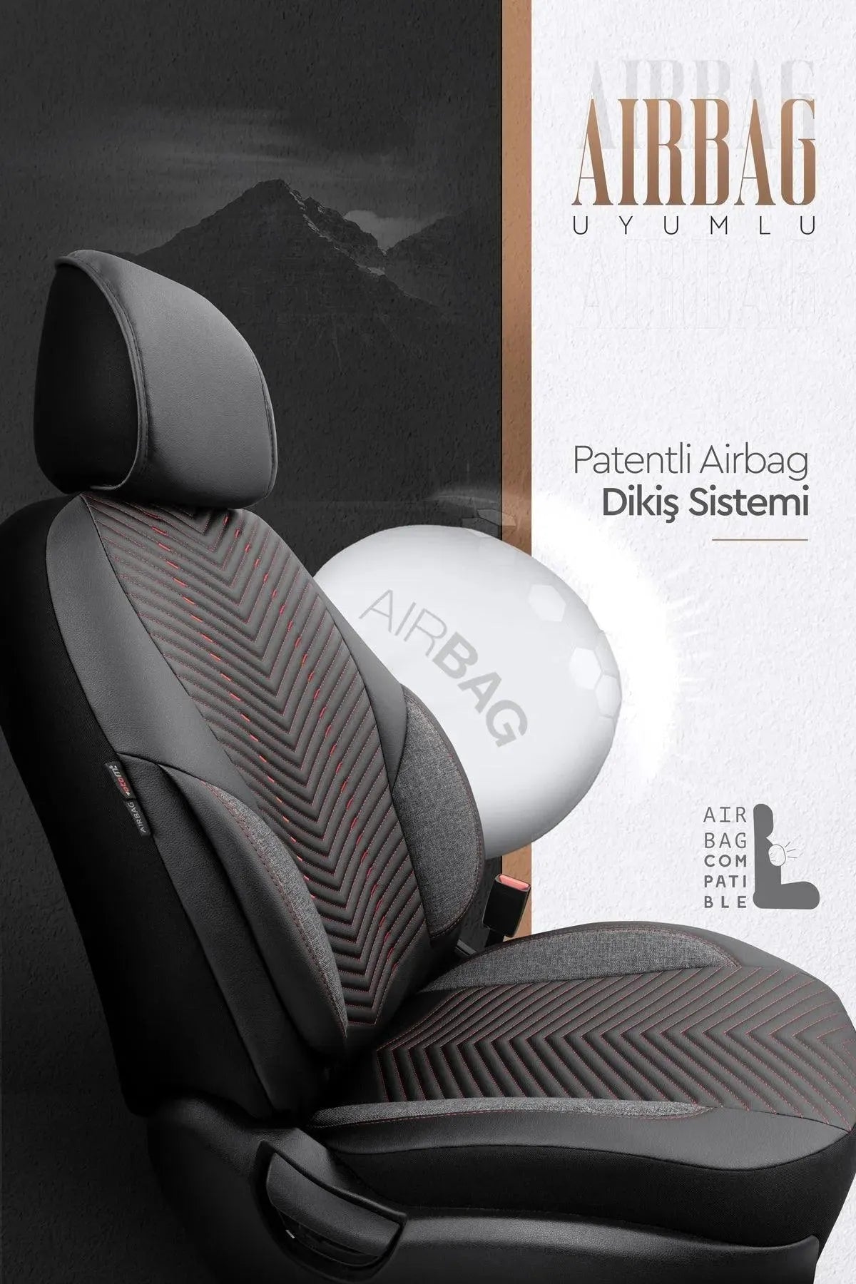 Otom Advanced Design Universal Deri Oto Koltuk Kılıfı - OtomBayi