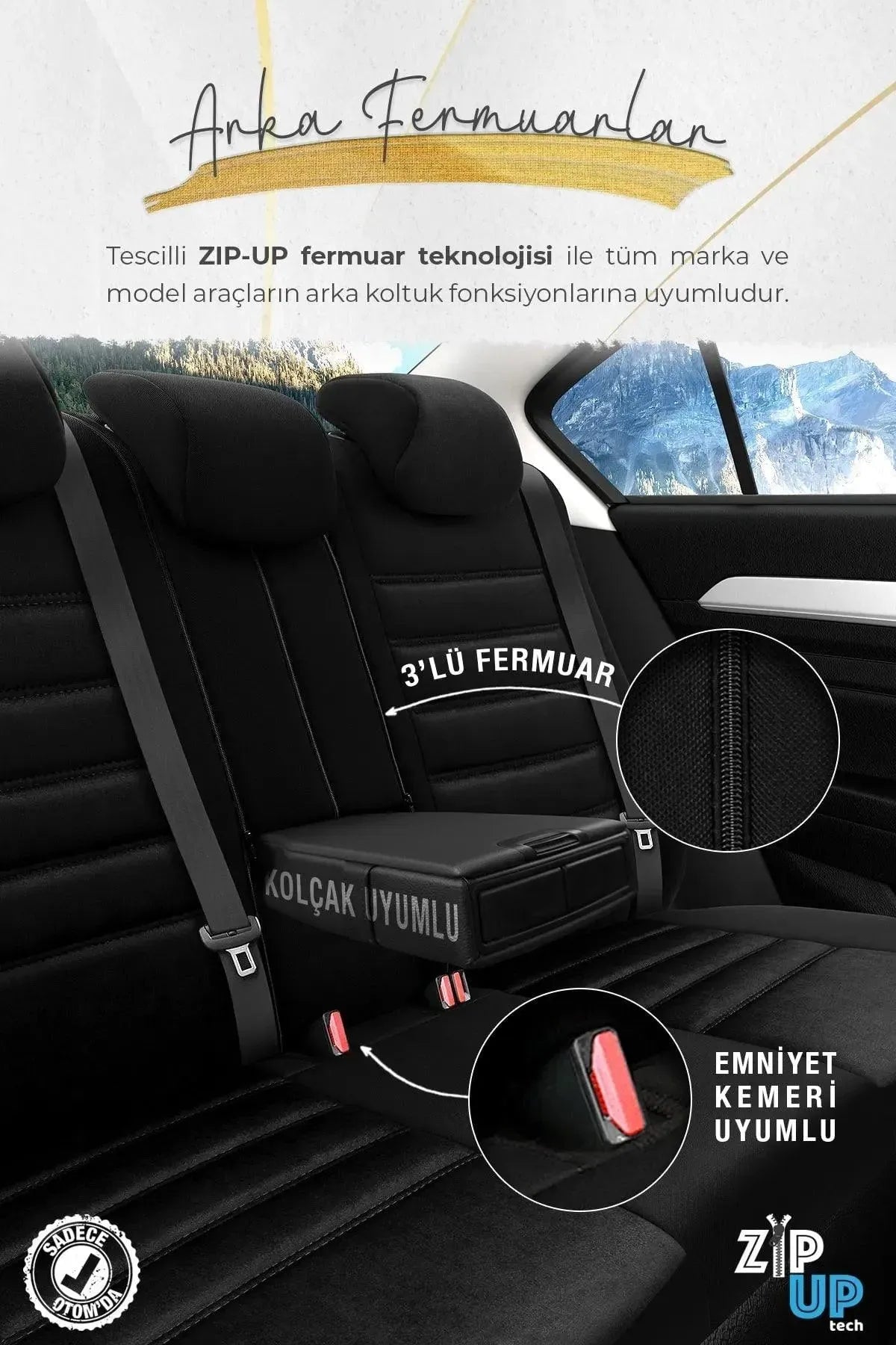Otom Iconic Design Ekstra Destekli Oto Koltuk Kılıfı - OtomBayi
