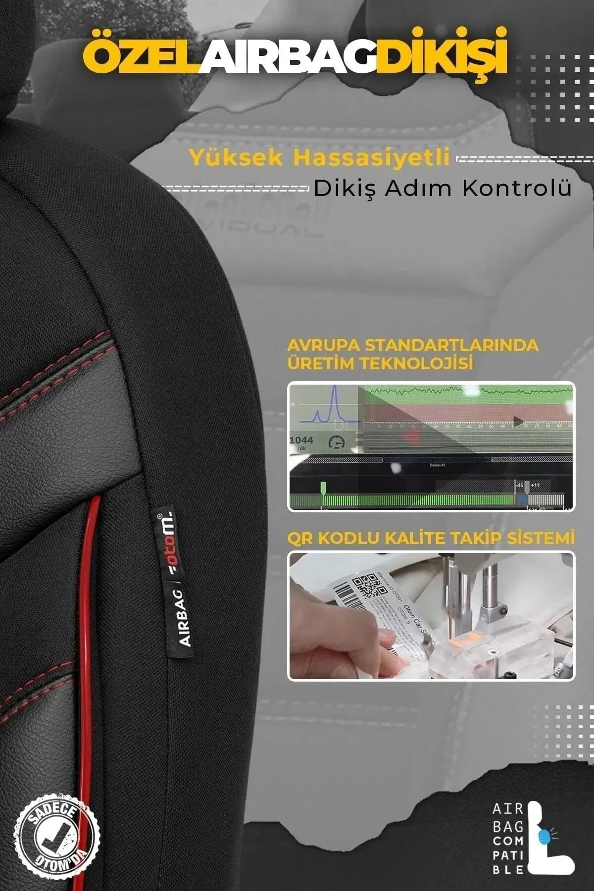 Otom Individual Design Ekstra Destekli Oto Koltuk Kılıfı - OtomBayi