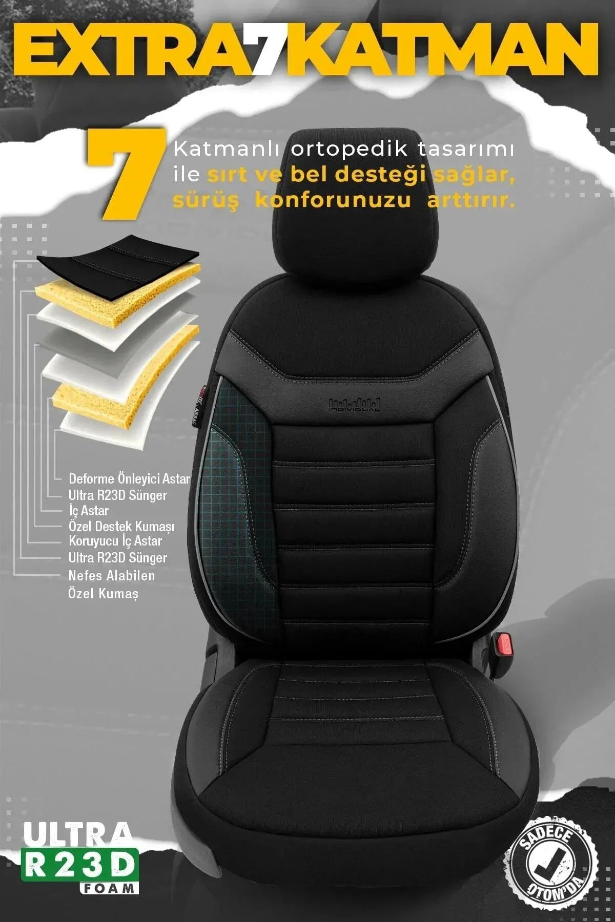 Otom Individual Design Ekstra Destekli Oto Koltuk Kılıfı - OtomBayi