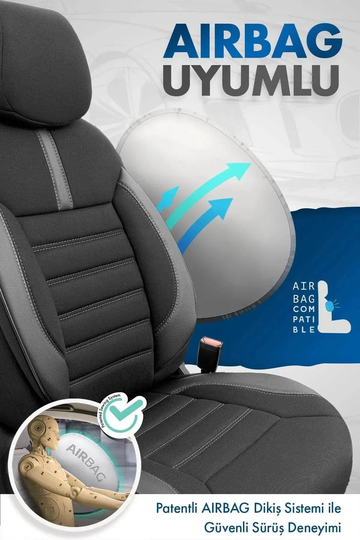 Otom Limited Design Ekstra Destekli Oto Koltuk Kılıfı - OtomBayi