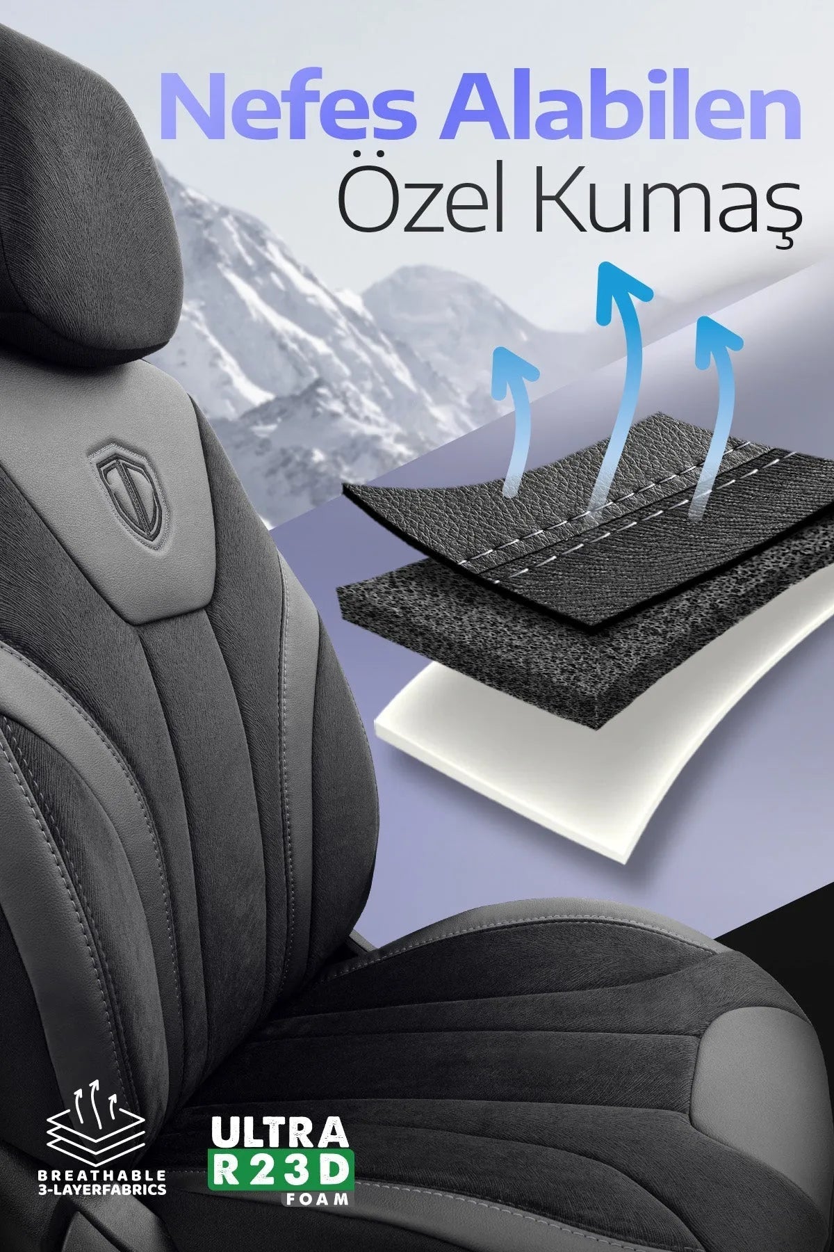Otom Navy Design Özel Tasarım Premium Oto Koltuk Kılıfı Tam Set - OtomBayi
