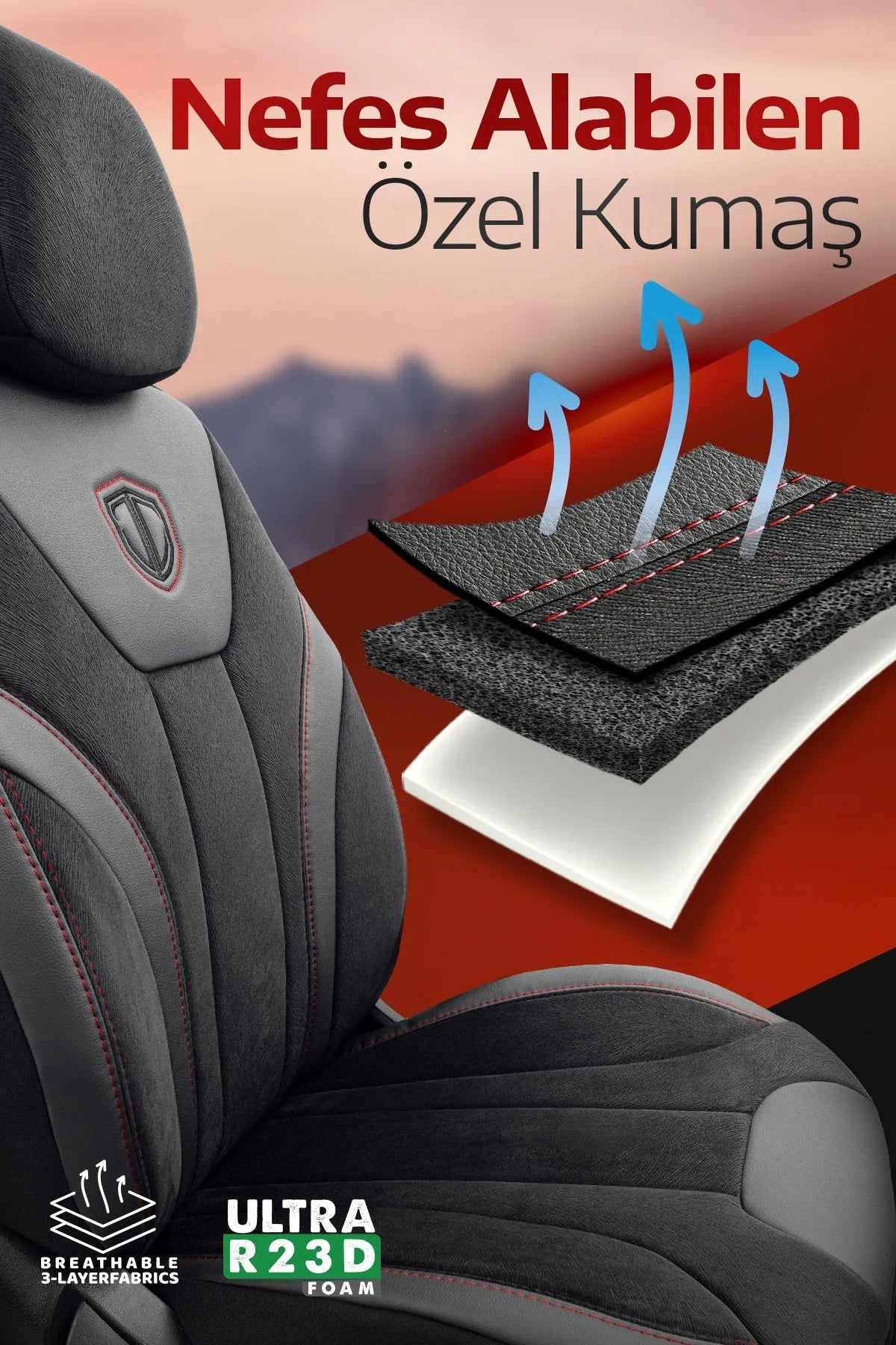 Otom Navy Design Özel Tasarım Premium Oto Koltuk Kılıfı Tam Set - OtomBayi
