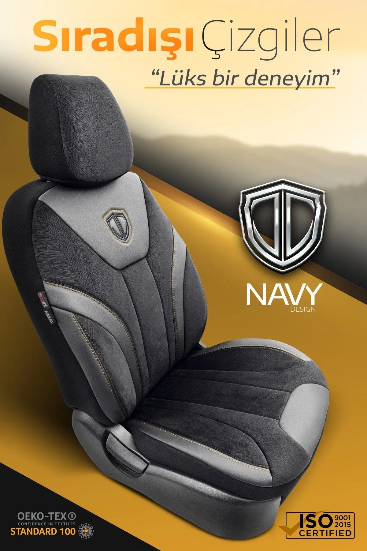 Otom Navy Design Özel Tasarım Premium Oto Koltuk Kılıfı Tam Set - OtomBayi