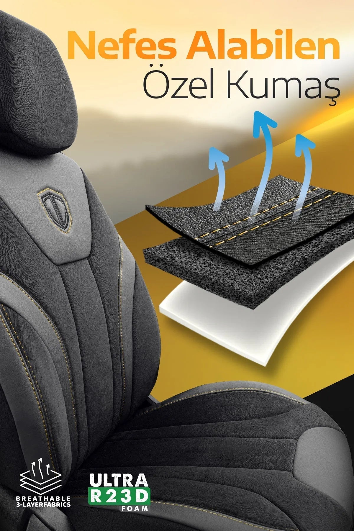 Otom Navy Design Özel Tasarım Premium Oto Koltuk Kılıfı Tam Set - OtomBayi
