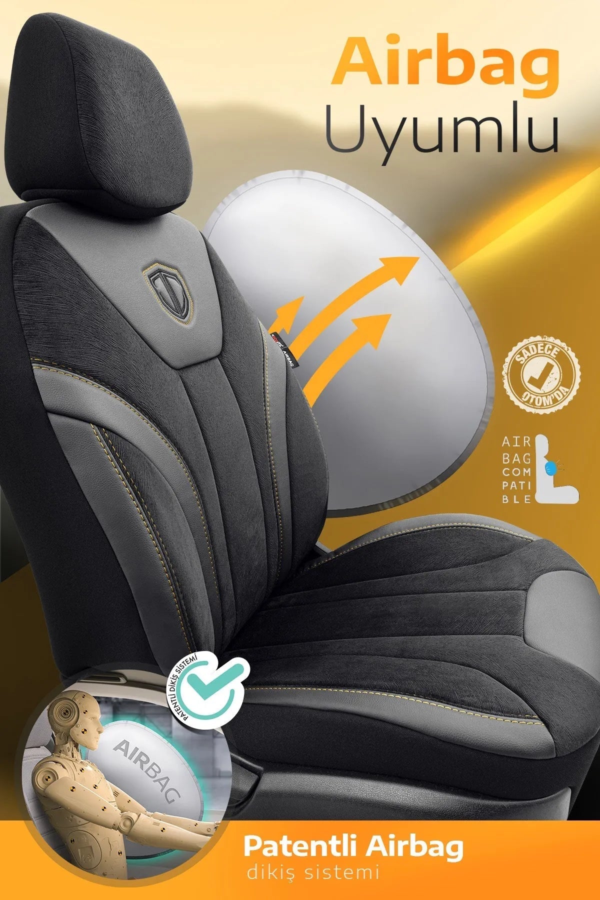Otom Navy Design Özel Tasarım Premium Oto Koltuk Kılıfı Tam Set - OtomBayi