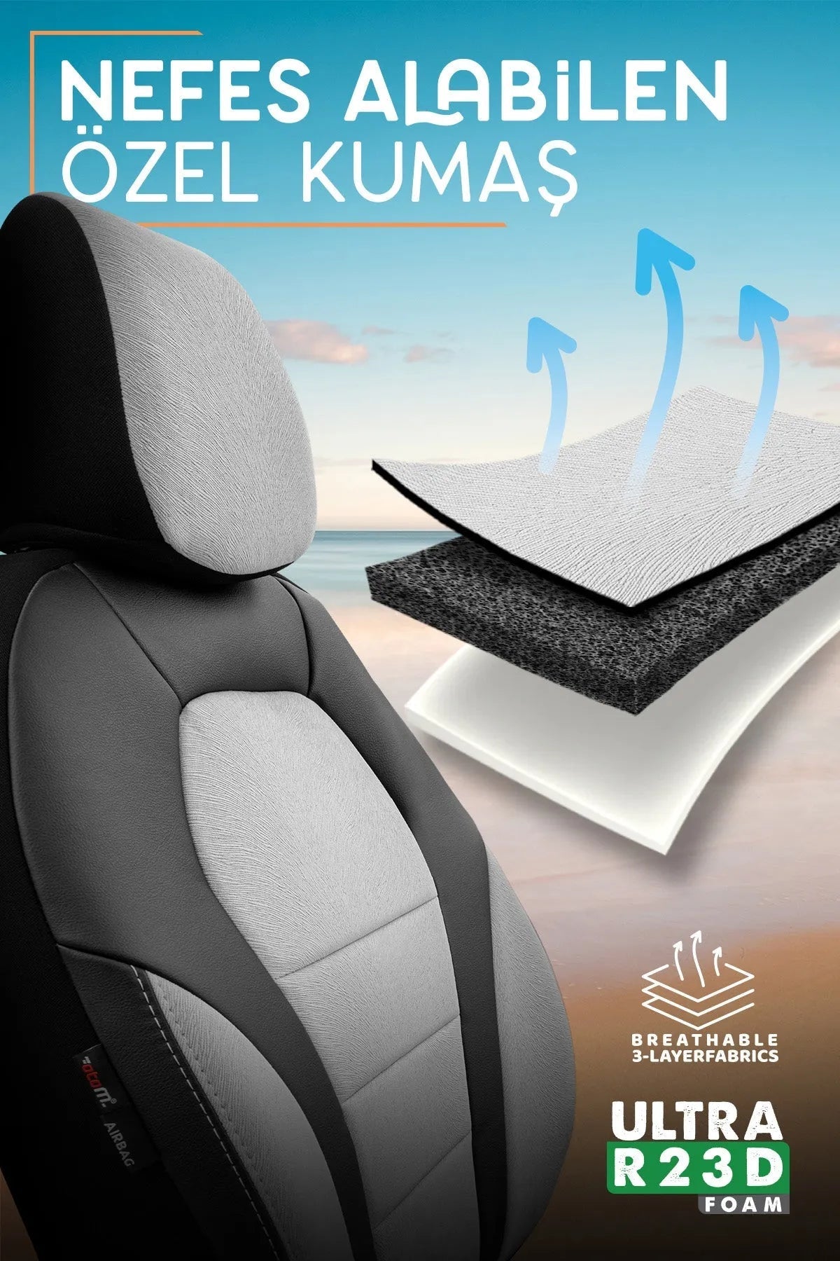 Otom Pearl Design Four Season Exclusive Oto Koltuk Kılıfı Tam Set - OtomBayi
