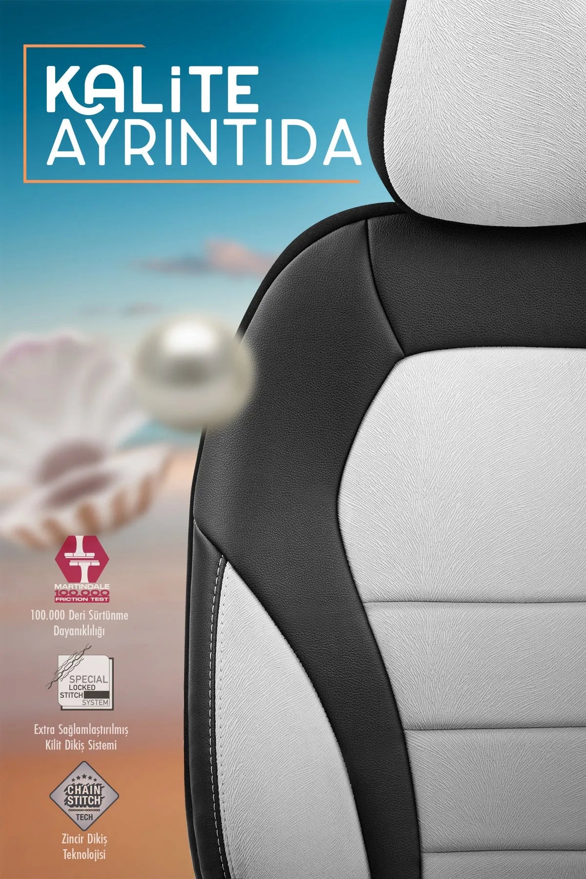 Otom Pearl Design Four Season Exclusive Oto Koltuk Kılıfı Tam Set - OtomBayi