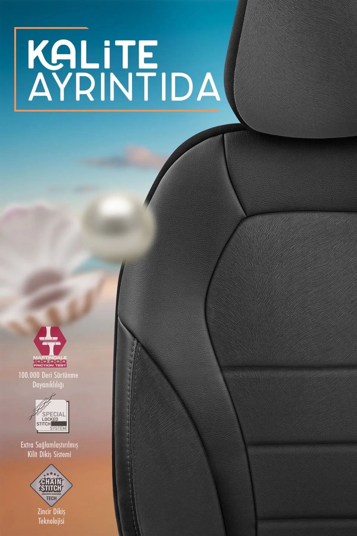 Otom Pearl Design Four Season Exclusive Oto Koltuk Kılıfı Tam Set - OtomBayi