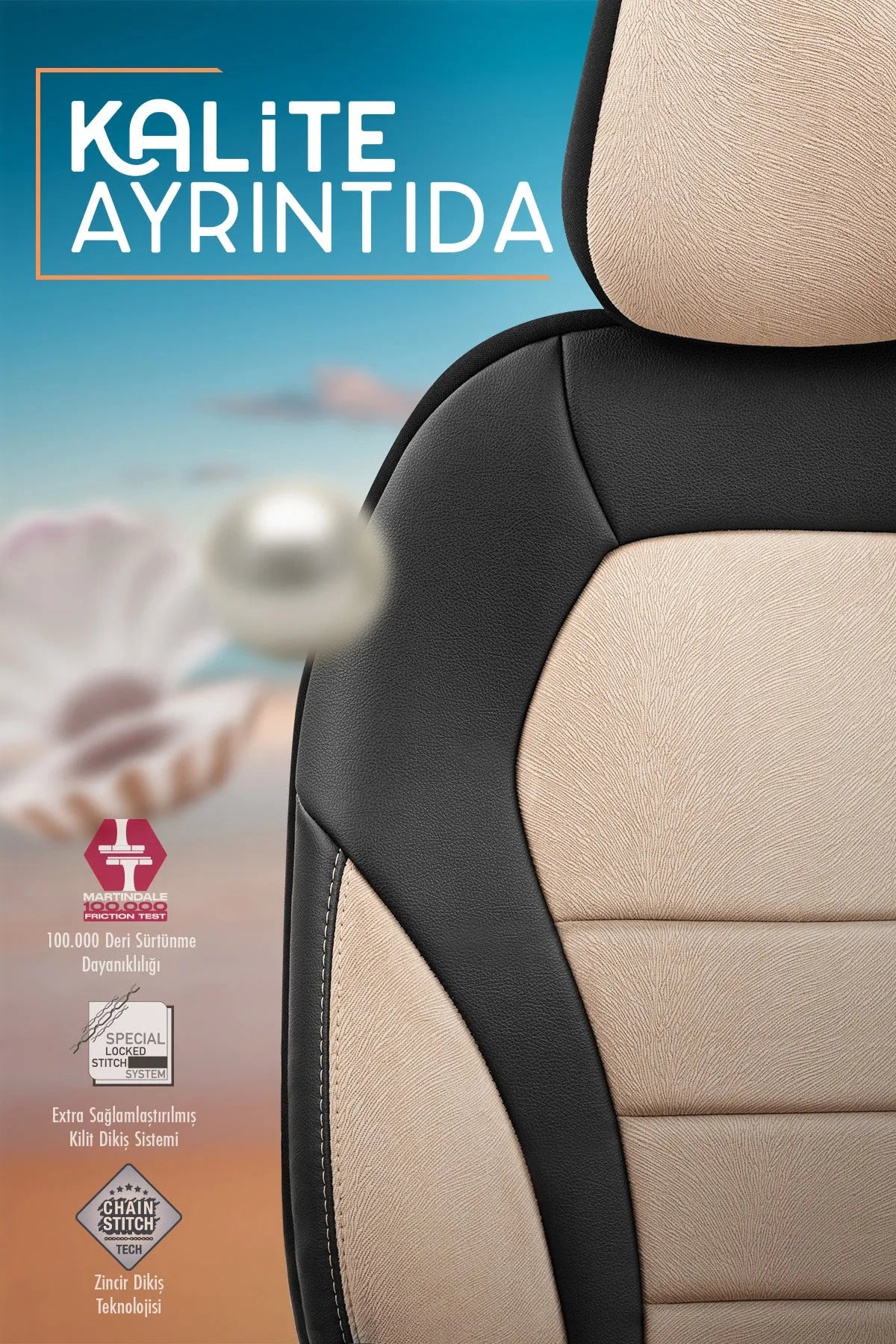 Otom Pearl Design Four Season Exclusive Oto Koltuk Kılıfı Tam Set - OtomBayi