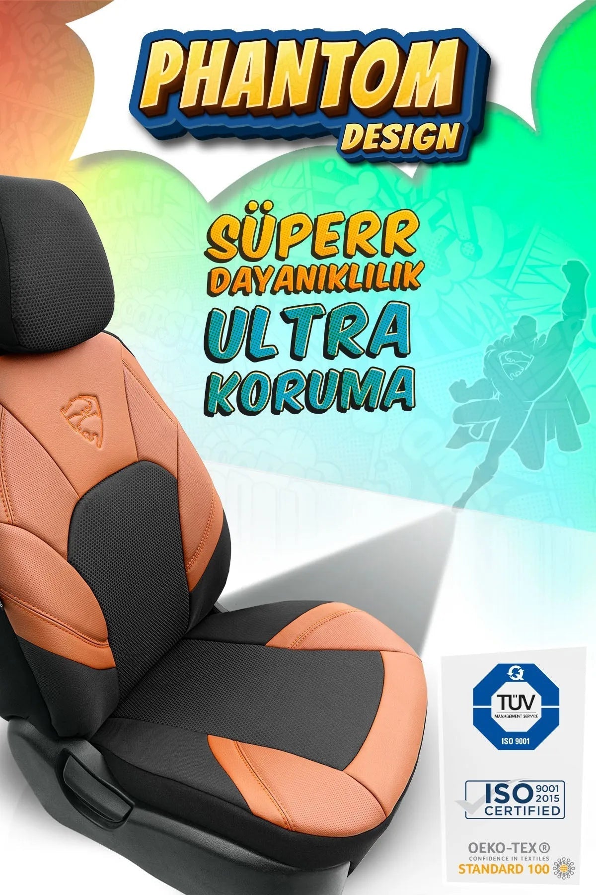Otom Phantom Design Premium Yeni Nesil Oto Koltuk Kılıfı Tam Set - OtomBayi