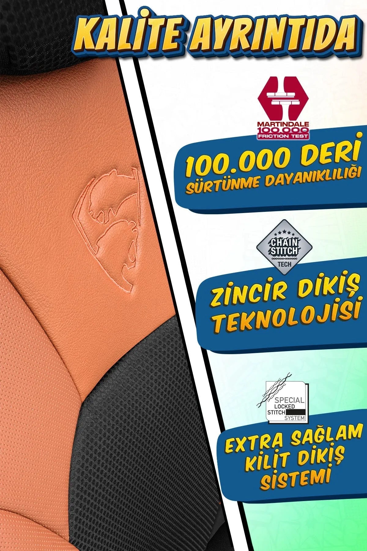 Otom Phantom Design Premium Yeni Nesil Oto Koltuk Kılıfı Tam Set - OtomBayi