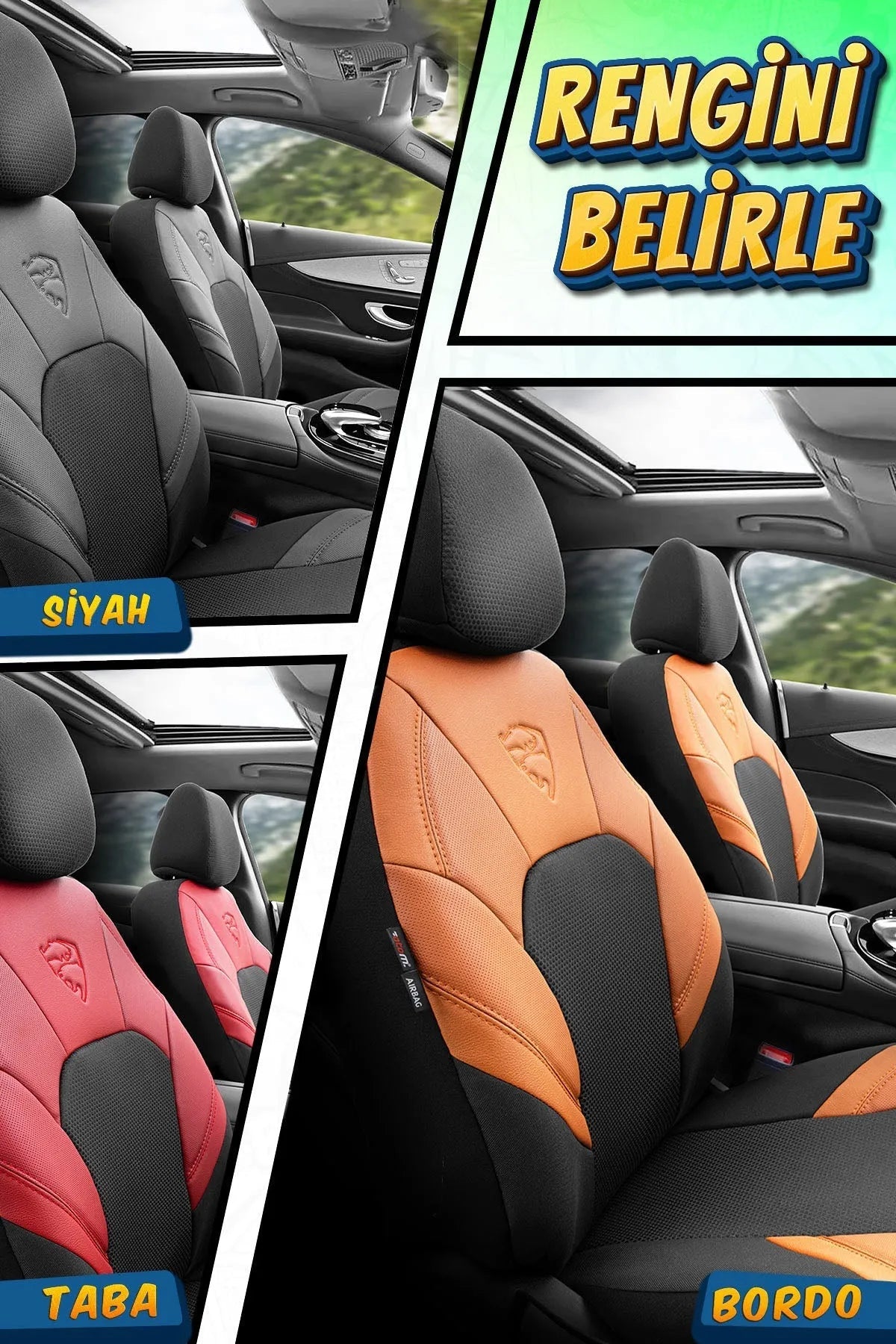 Otom Phantom Design Premium Yeni Nesil Oto Koltuk Kılıfı Tam Set - OtomBayi