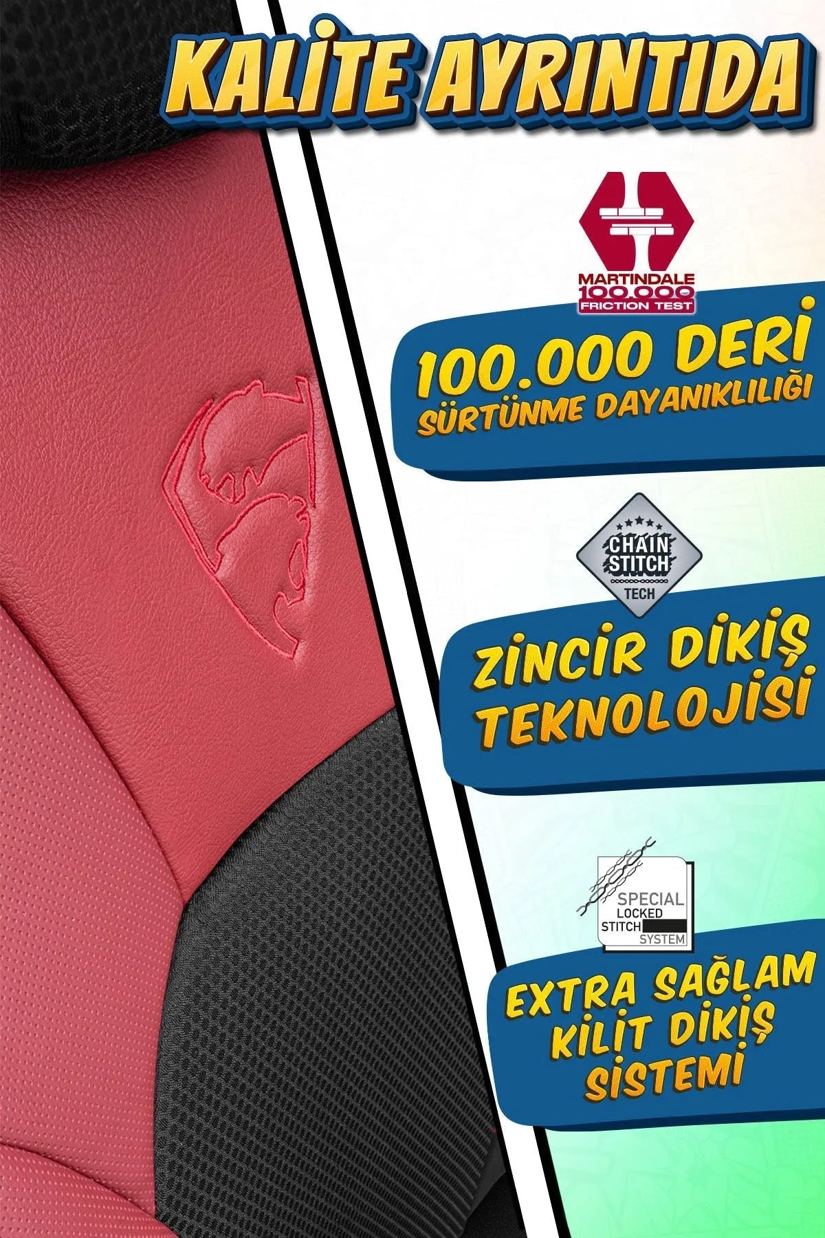 Otom Phantom Design Premium Yeni Nesil Oto Koltuk Kılıfı Tam Set - OtomBayi