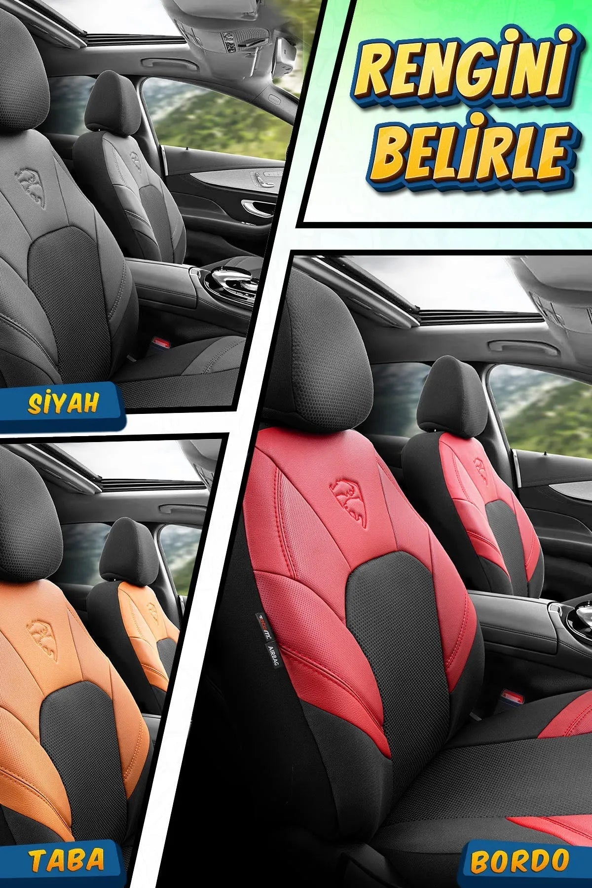 Otom Phantom Design Premium Yeni Nesil Oto Koltuk Kılıfı Tam Set - OtomBayi