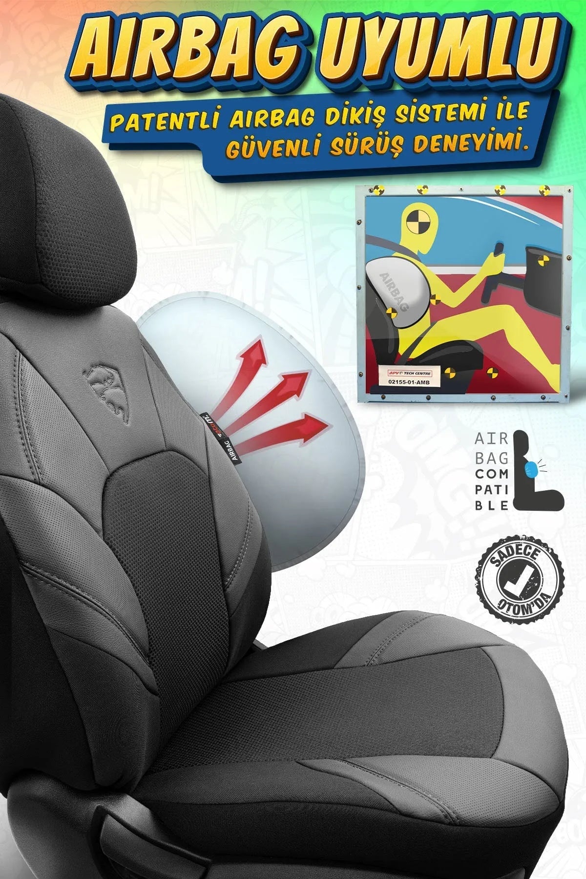 Otom Phantom Design Premium Yeni Nesil Oto Koltuk Kılıfı Tam Set - OtomBayi