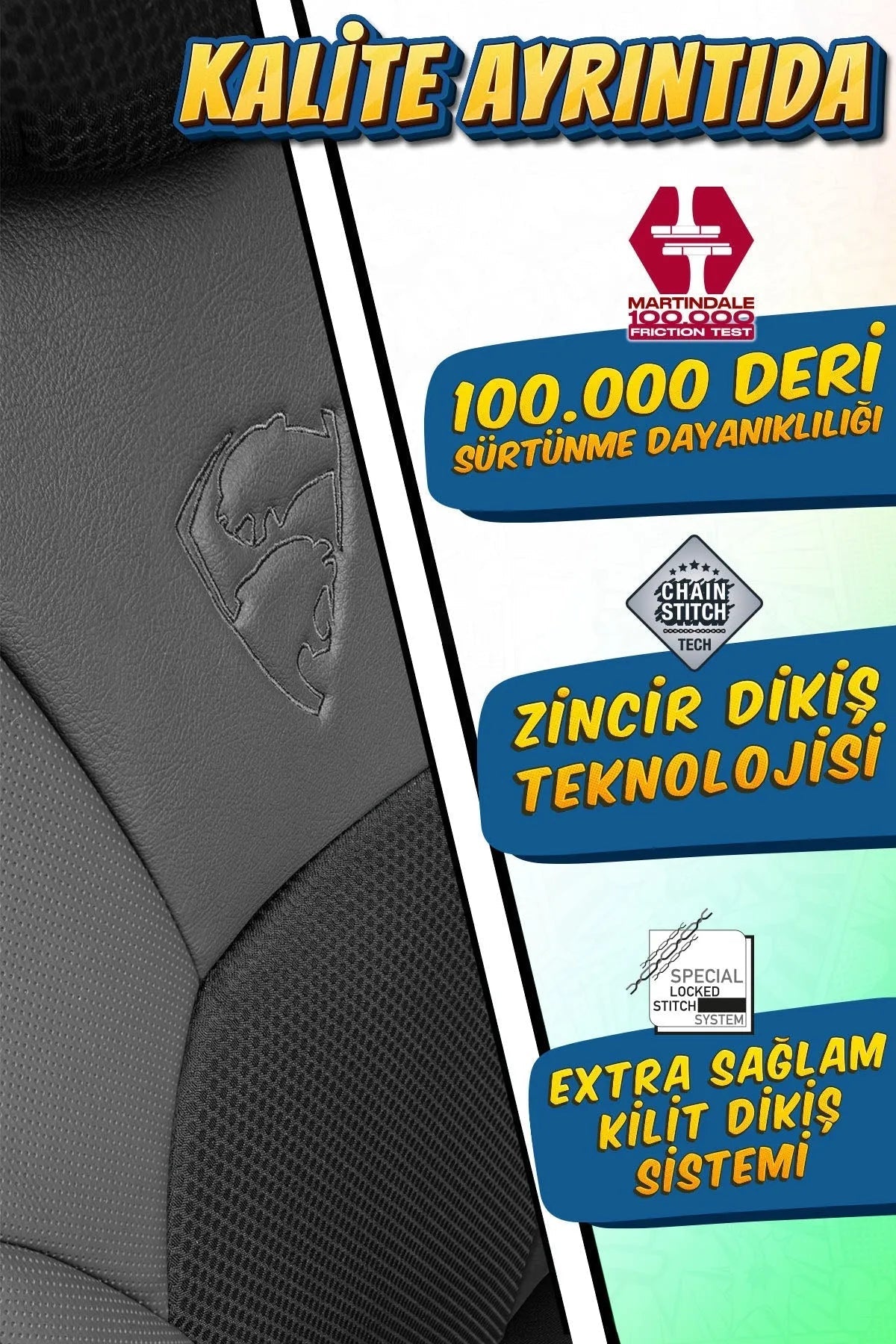 Otom Phantom Design Premium Yeni Nesil Oto Koltuk Kılıfı Tam Set - OtomBayi
