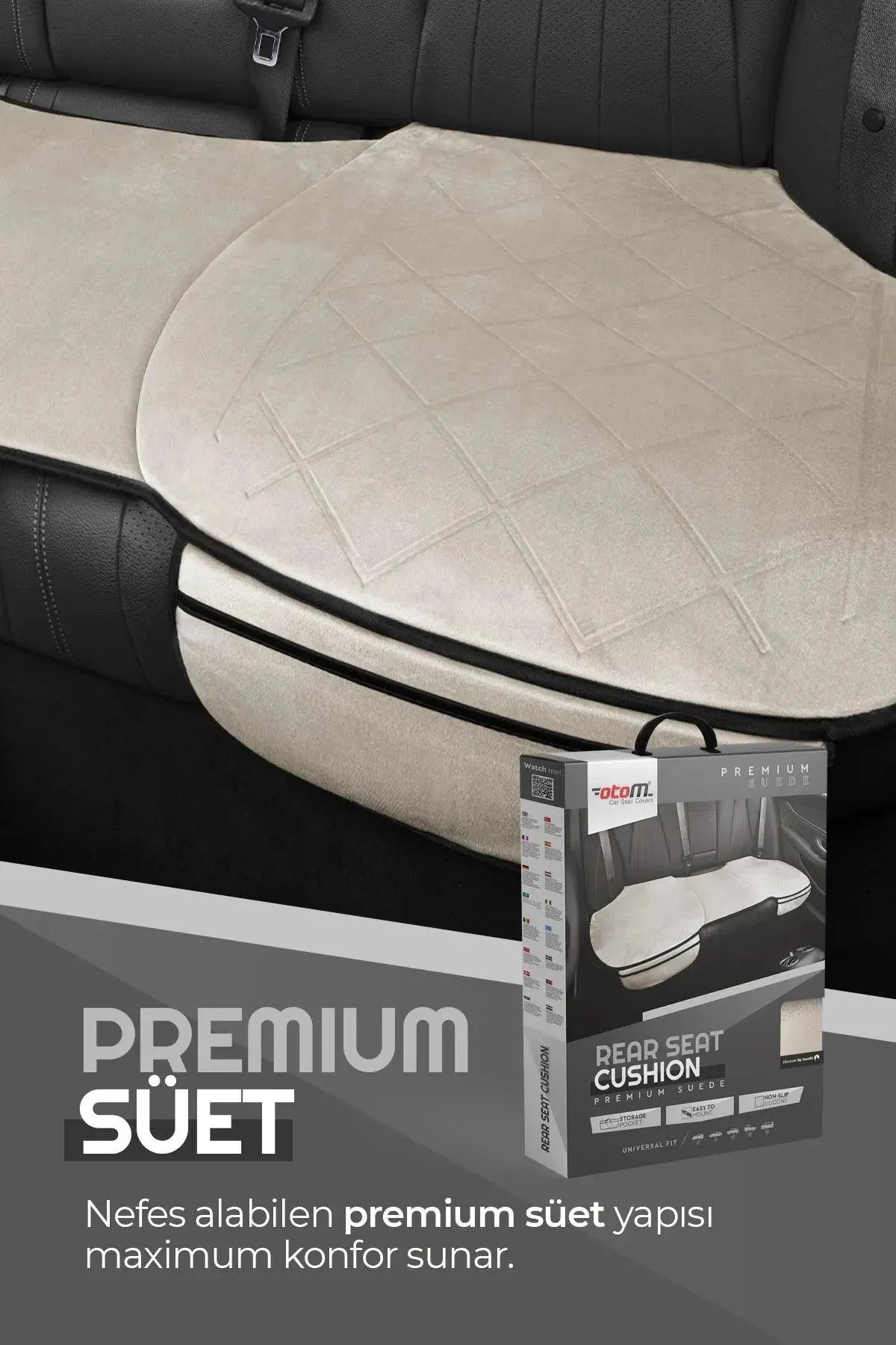 Otom Premium Koruyucu Arka Koltuk Minderi Yüksek Kalite - Süet - OtomBayi