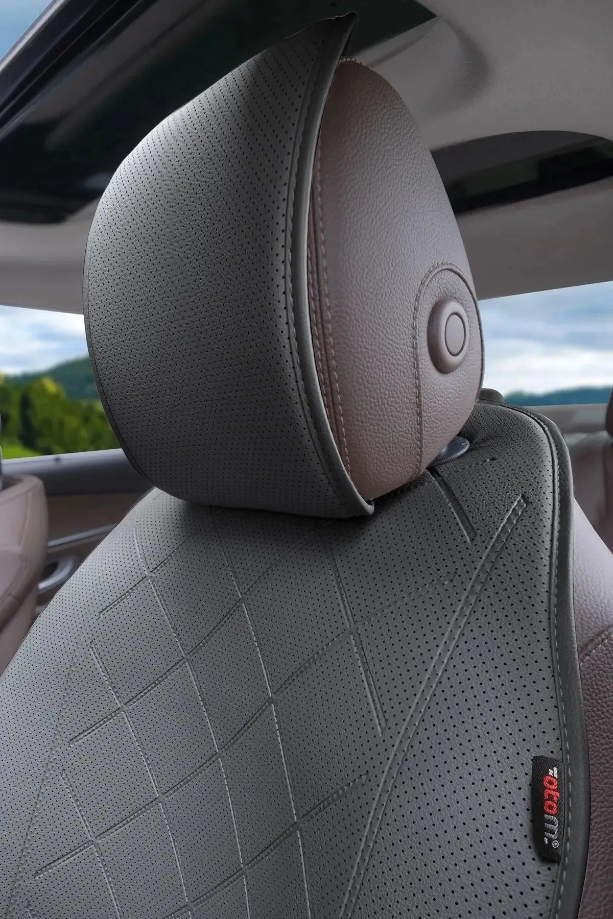 Otom Premium Koruyucu Oto Koltuk Minderi Yüksek Kalite Deri - OtomBayi
