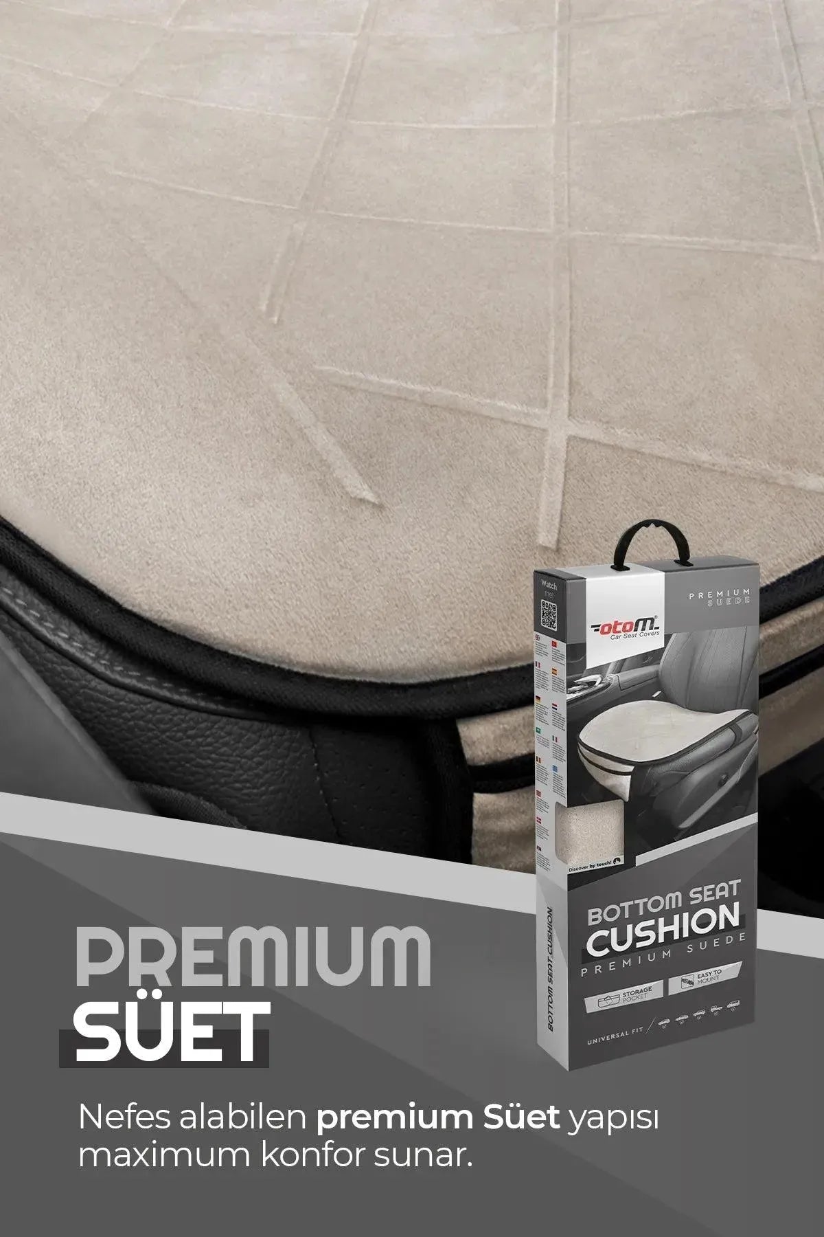 Otom Premium Ön Koltuk Minderi - Süet - OtomBayi