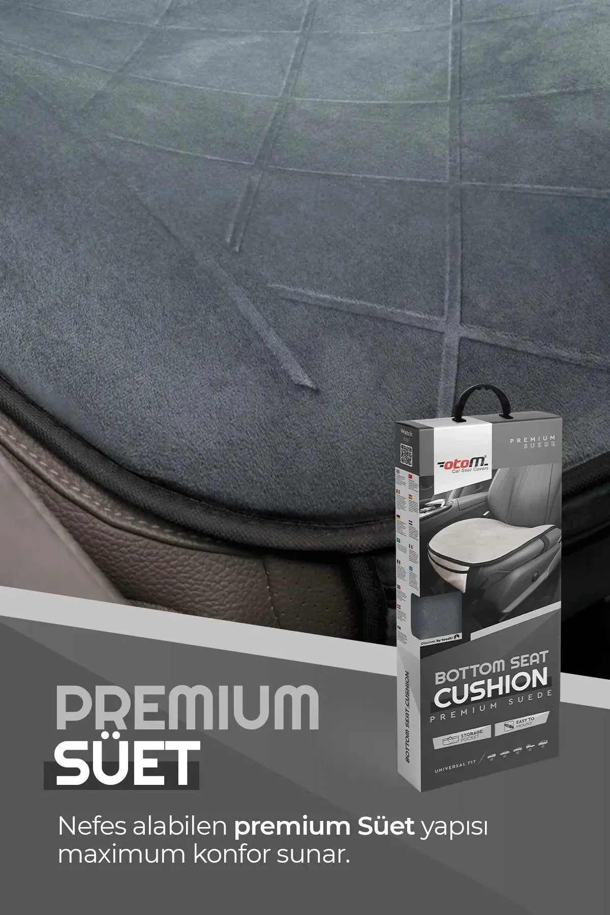 Otom Premium Ön Koltuk Minderi - Süet - OtomBayi
