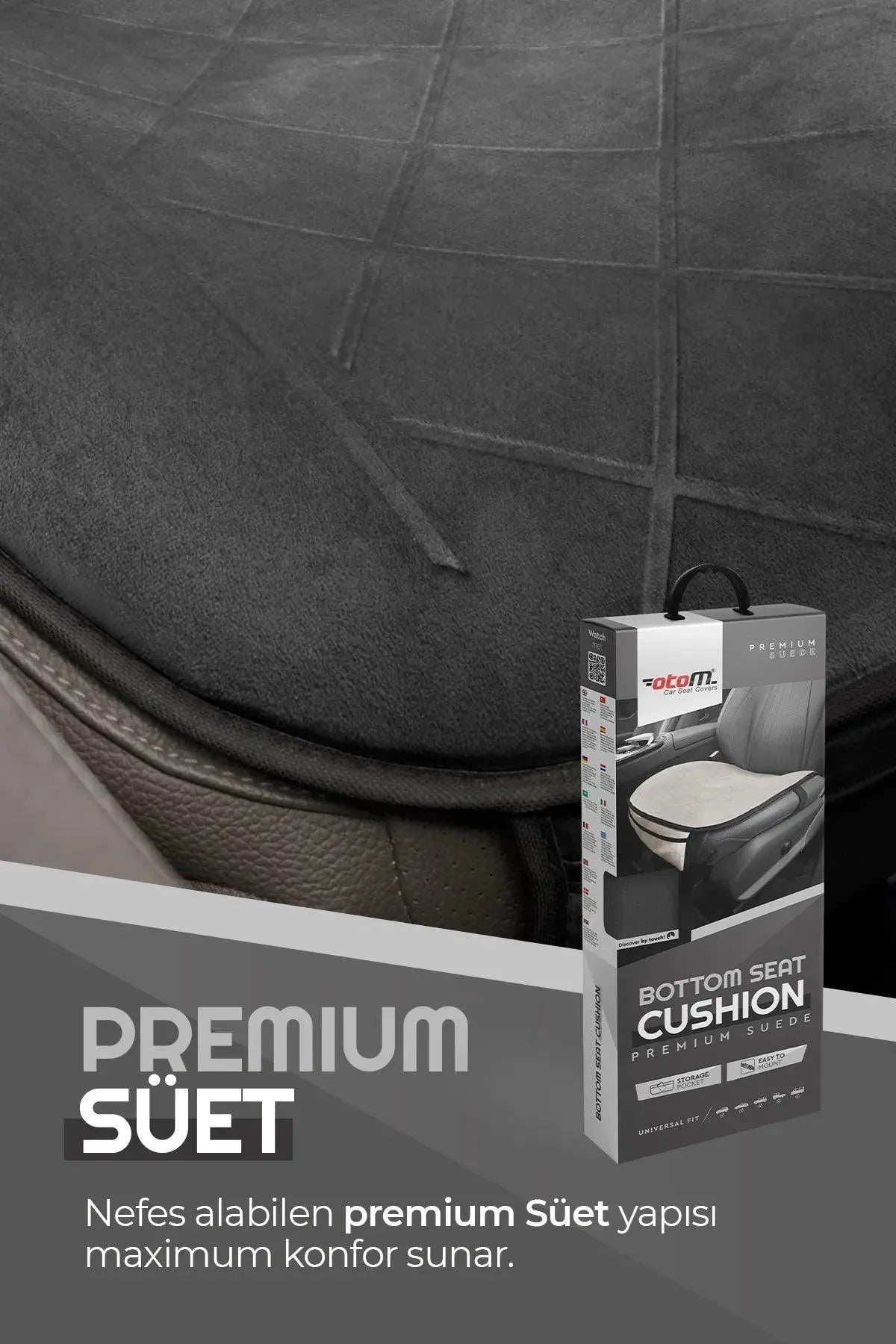 Otom Premium Ön Koltuk Minderi - Süet - OtomBayi
