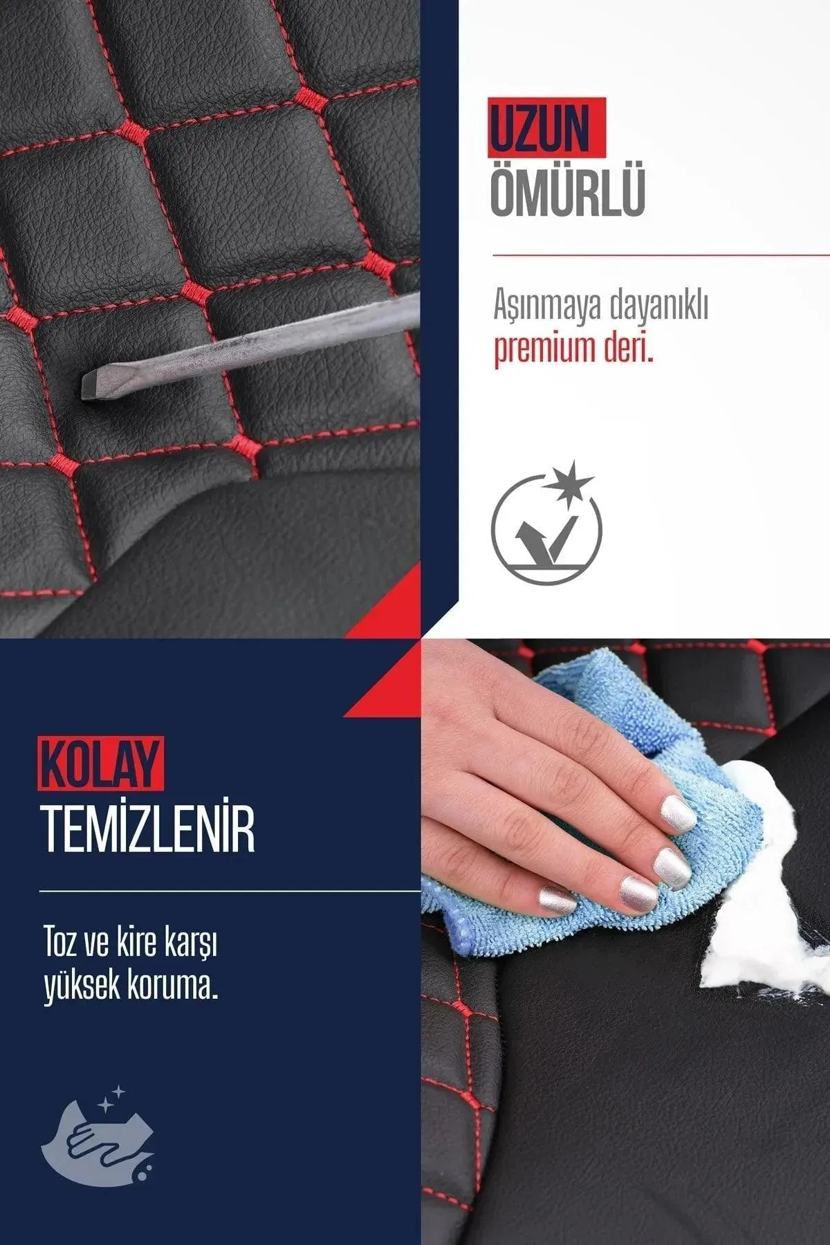 Otom Rsx Diamond Koruyucu Oto Koltuk Minderi Deri - OtomBayi