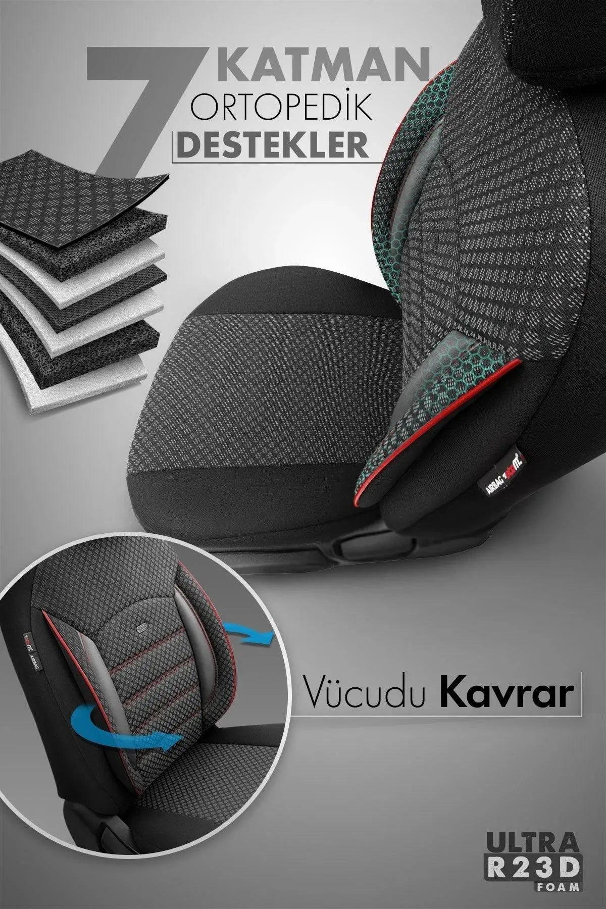 Otom Sport Plus Ekstra Destekli Özel Dokulu Oto Koltuk Kılıfı - OtomBayi
