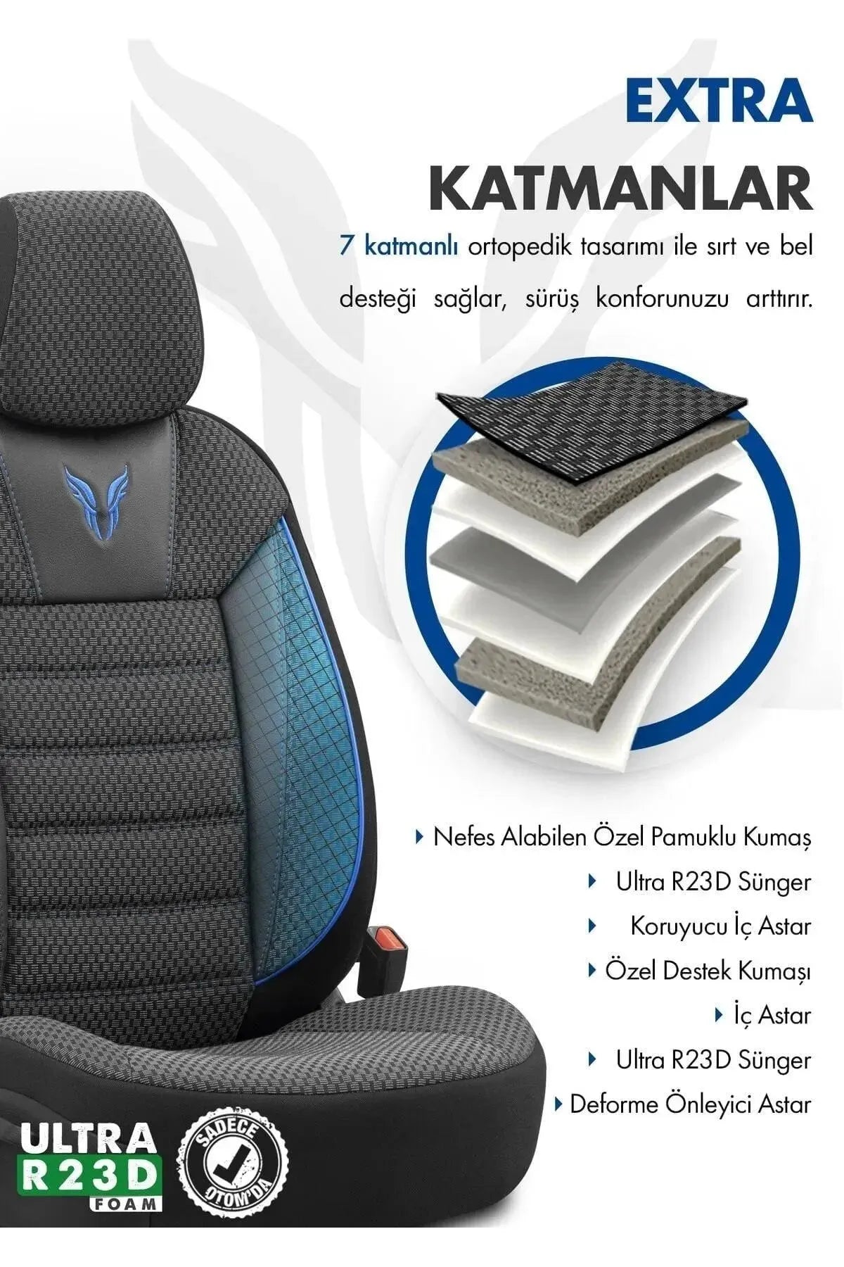 Otom Toro Design Ekstra Destekli Oto Koltuk Kılıfı - OtomBayi