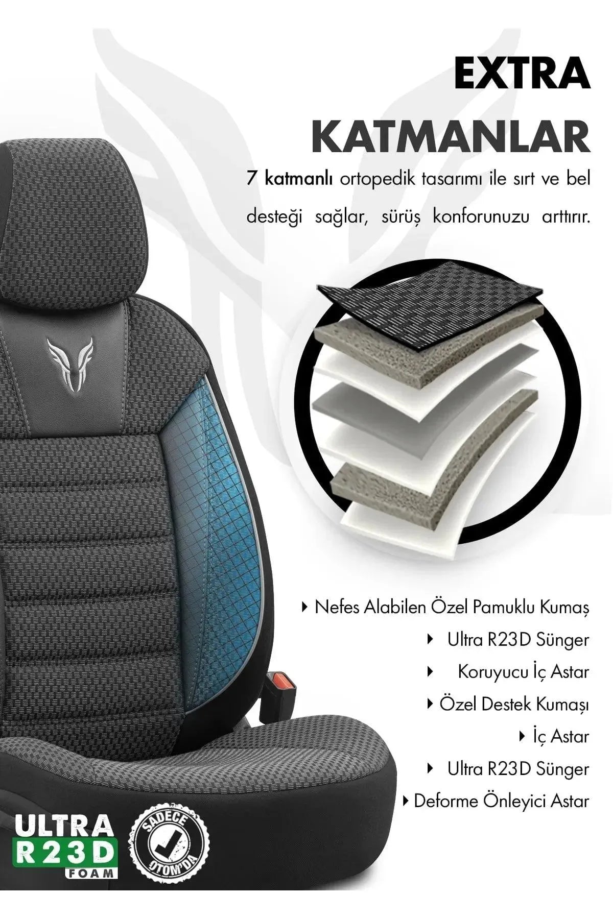 Otom Toro Design Ekstra Destekli Oto Koltuk Kılıfı - OtomBayi