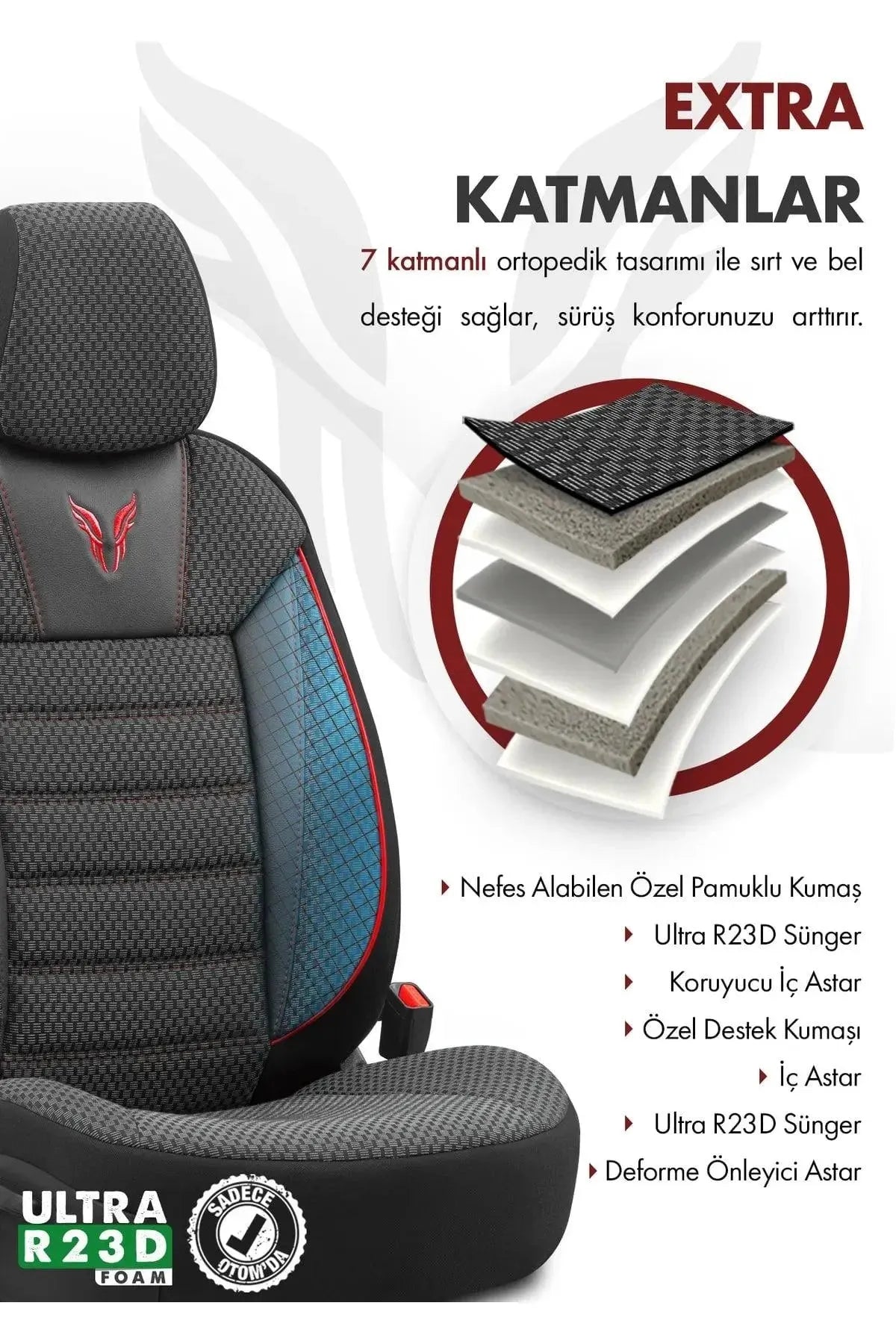 Otom Toro Design Ekstra Destekli Oto Koltuk Kılıfı - OtomBayi