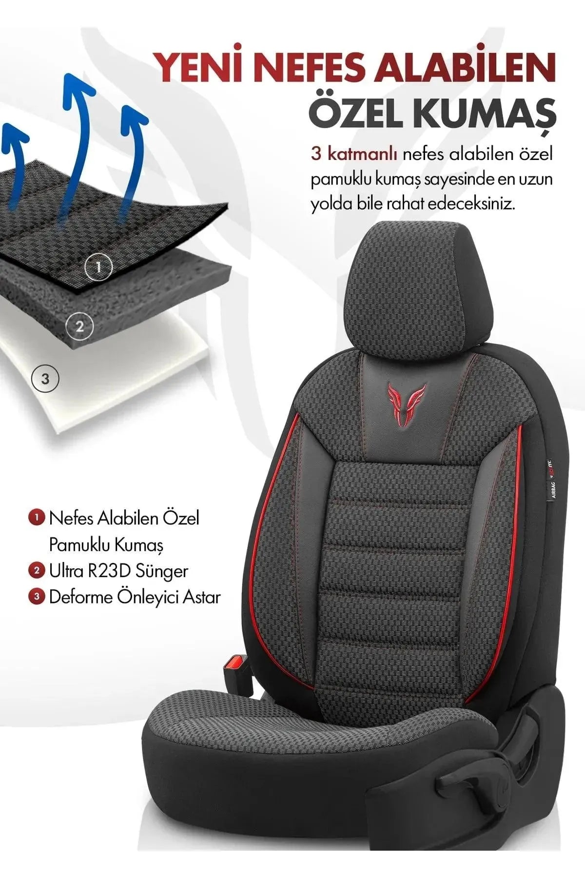 Otom Toro Design Ekstra Destekli Oto Koltuk Kılıfı - OtomBayi