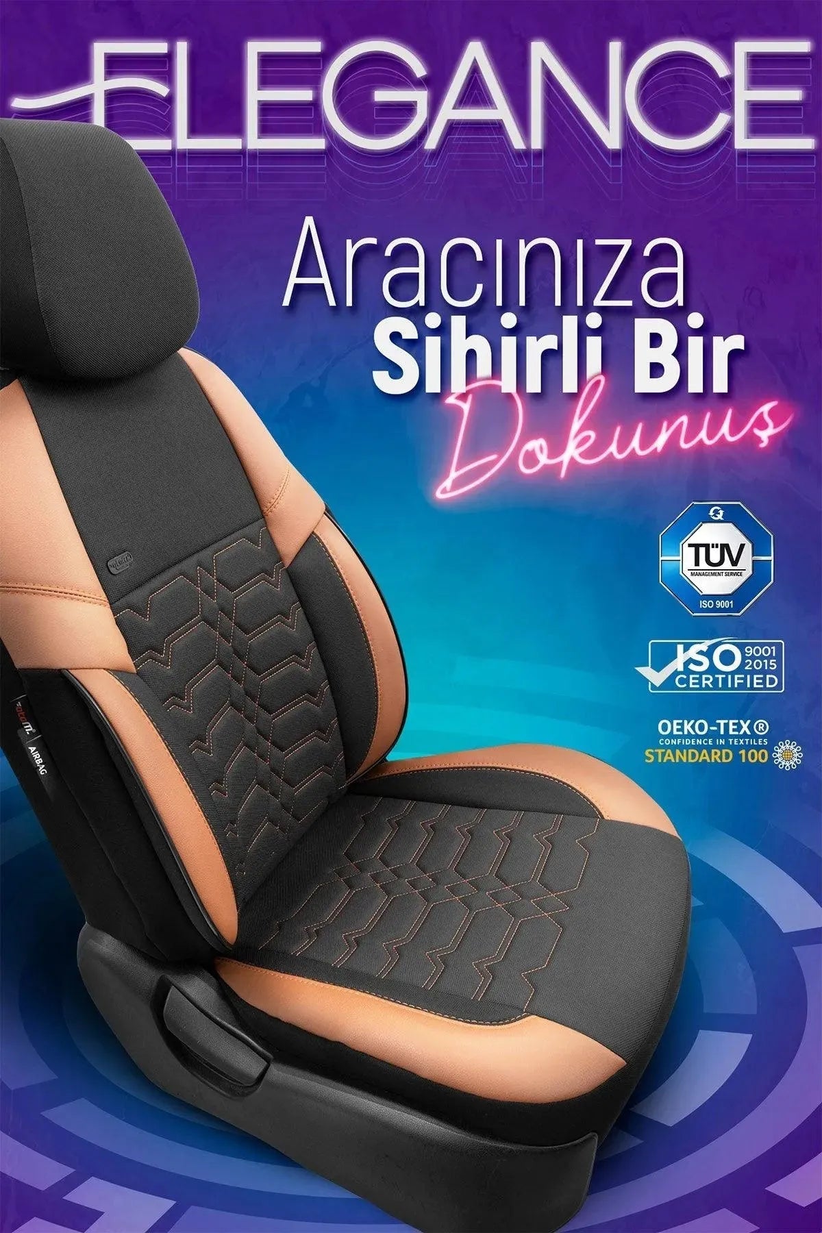 Otom Yeni Elegance Design Özel Tasarım Oto Koltuk Kılıfı Tam Set - OtomBayi