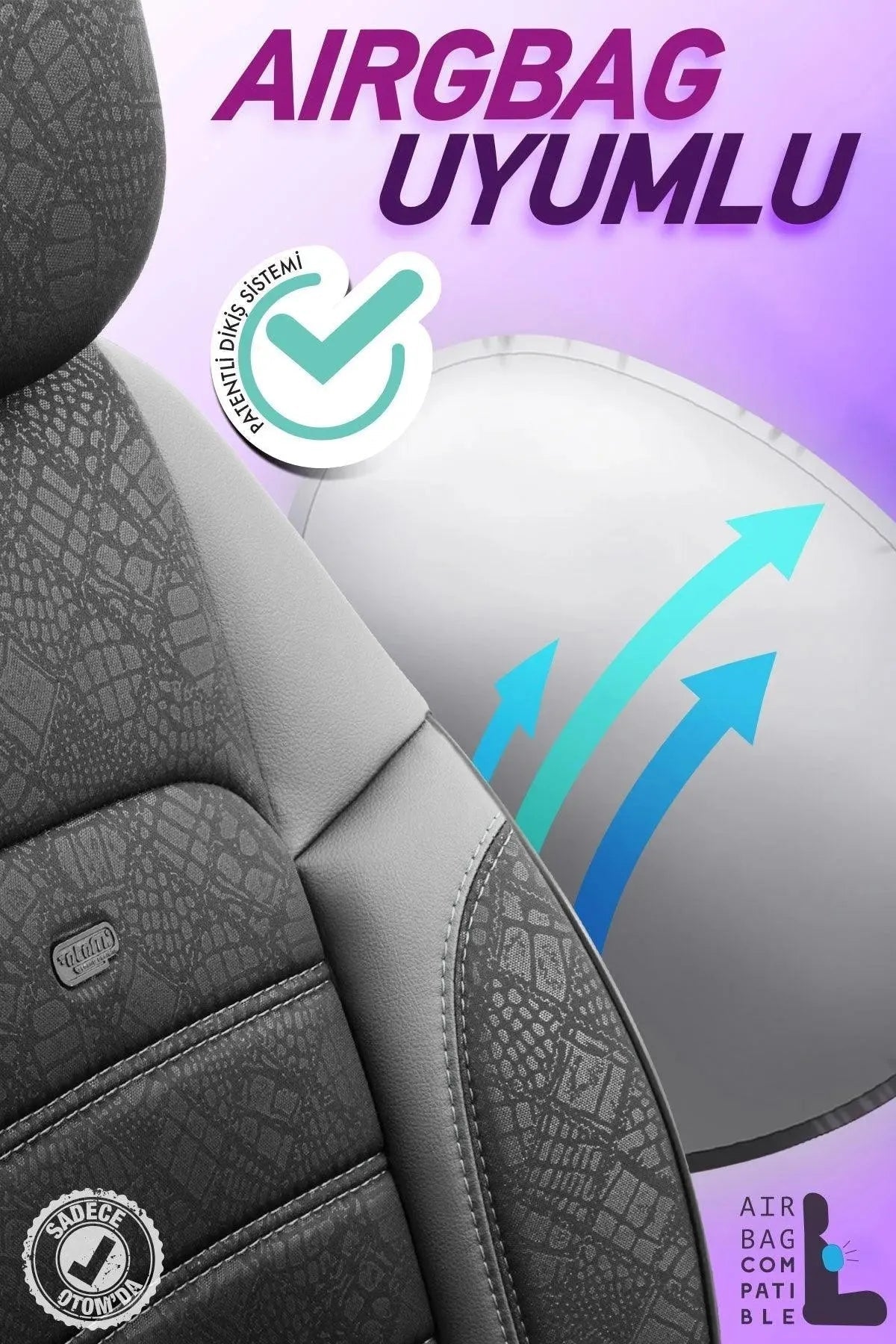 Otom Yeni Prive Design Pamuklu Kumaş Oto Koltuk Kılıfı Tam Set - OtomBayi