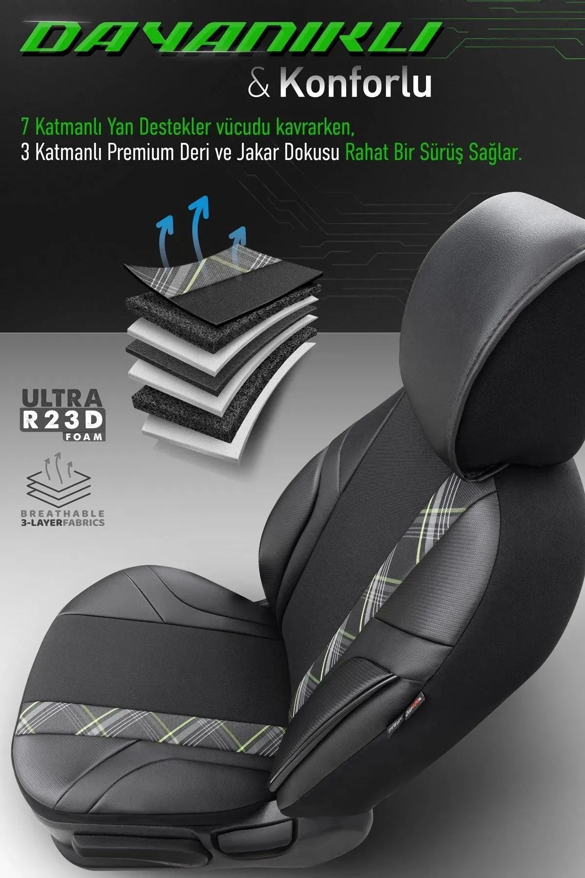 Otom Horizon Design Universal Oto Koltuk Kılıfı