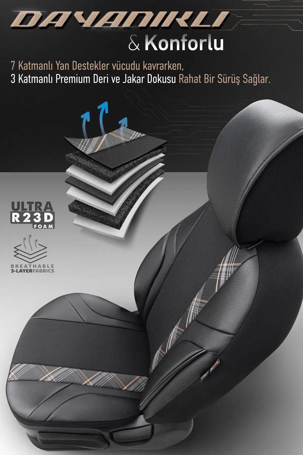 Otom Horizon Design Universal Oto Koltuk Kılıfı