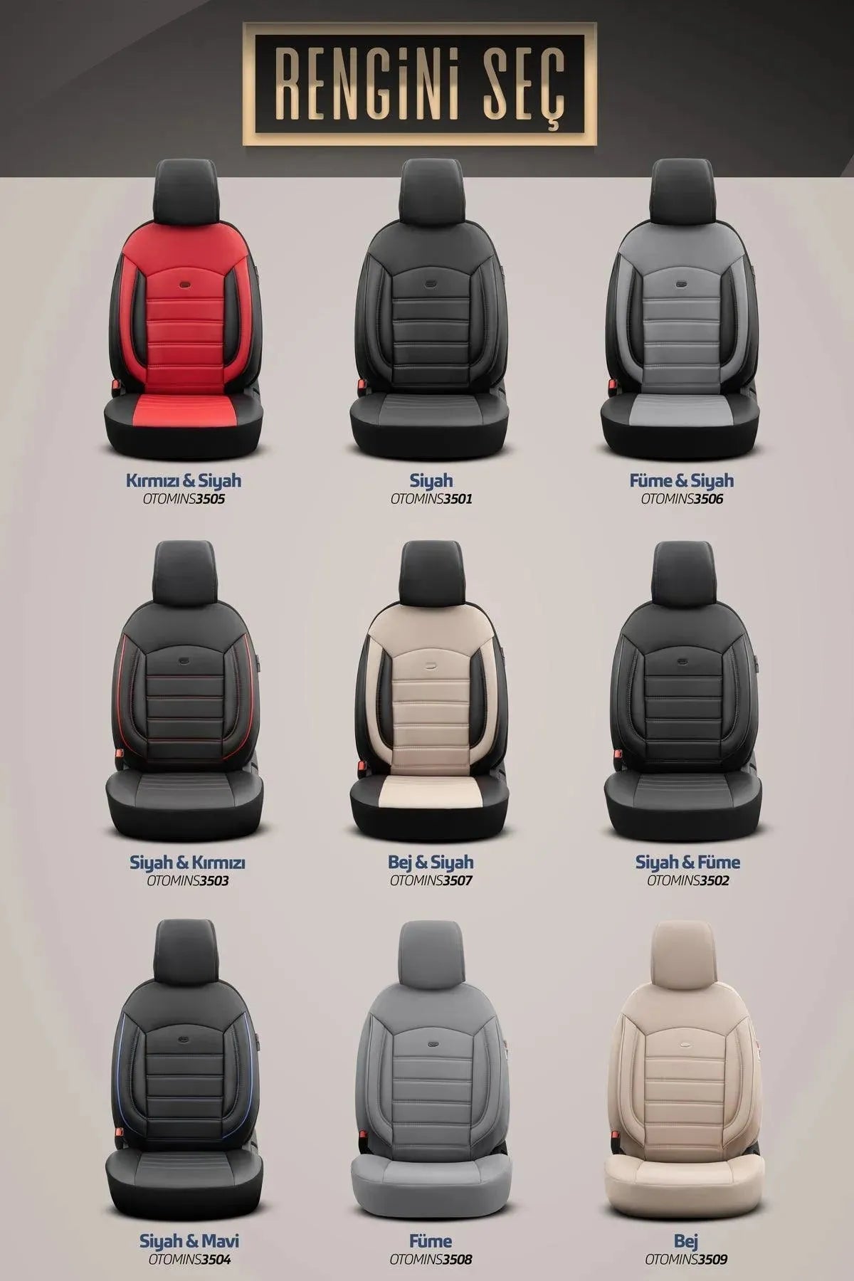 Otom Inspire Design Universal Oto Koltuk Kılıfı